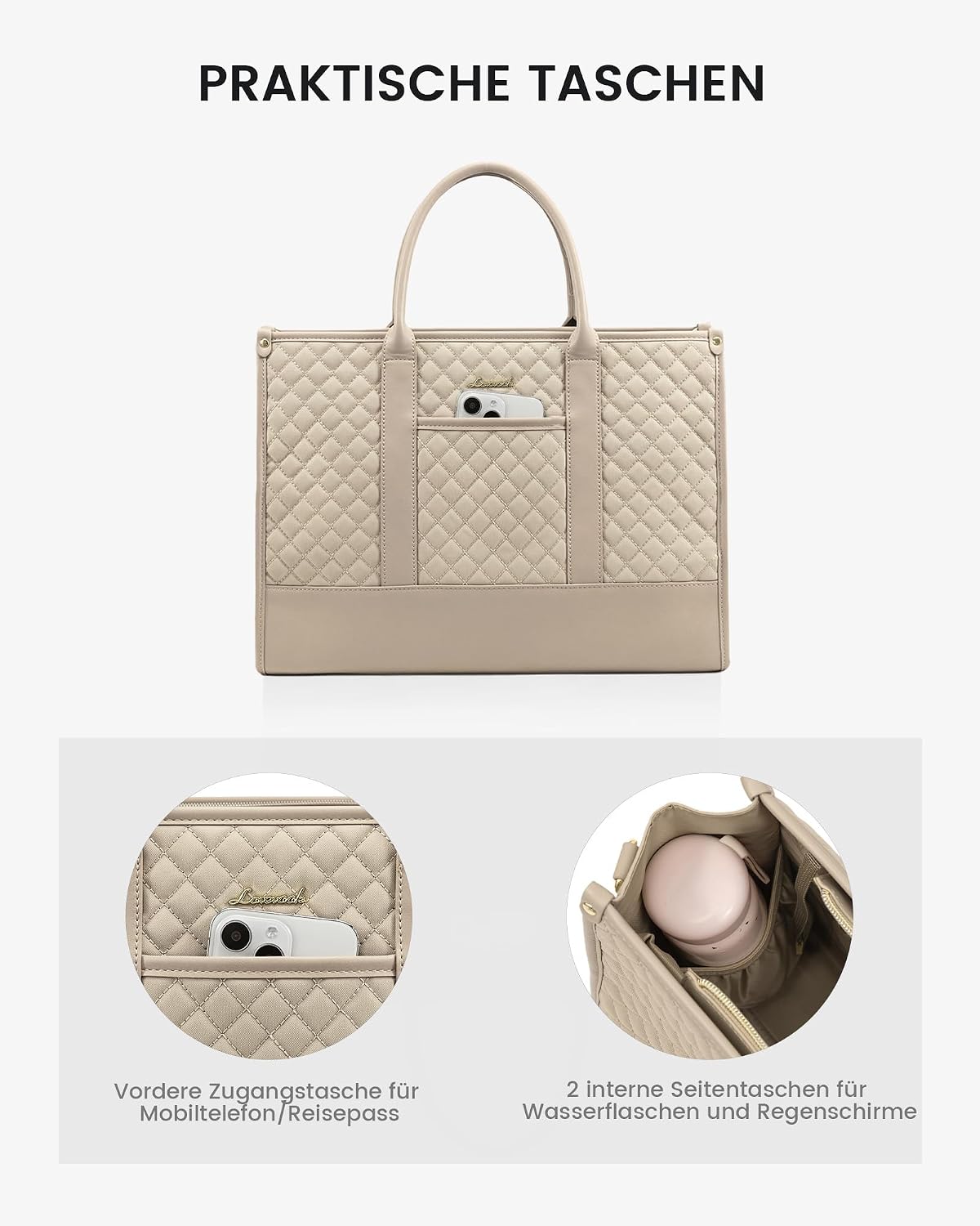Detalle 1 de LOVEVOOK Laptoptasche 15,6 Zoll Business