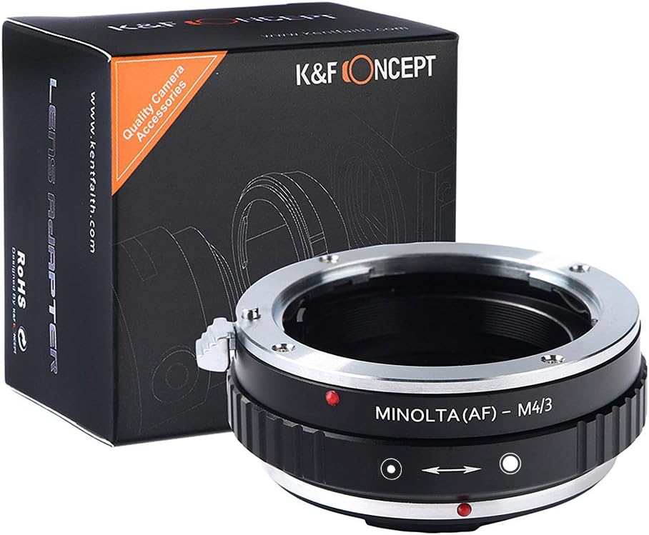 Detalle de K&F Concept Minolta(AF) M4/3 Objektiv Mount Adapter Ring – Metall, präzise, lichtdicht