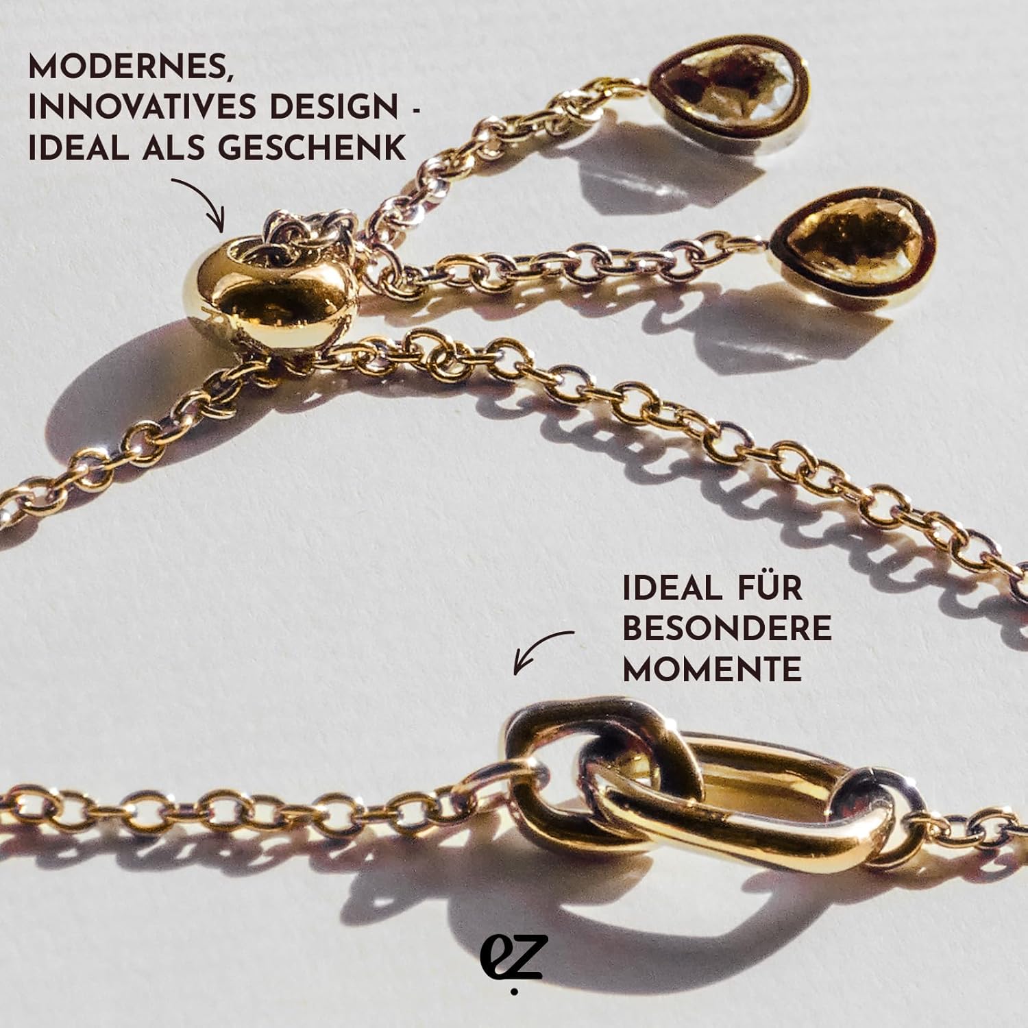 Thumbnail 5 de Echtzeit Damen-Armband mit Unendlichkeits-Symbol & Tropfenanhängern – filigranes Design für Solo- oder Layering-Look