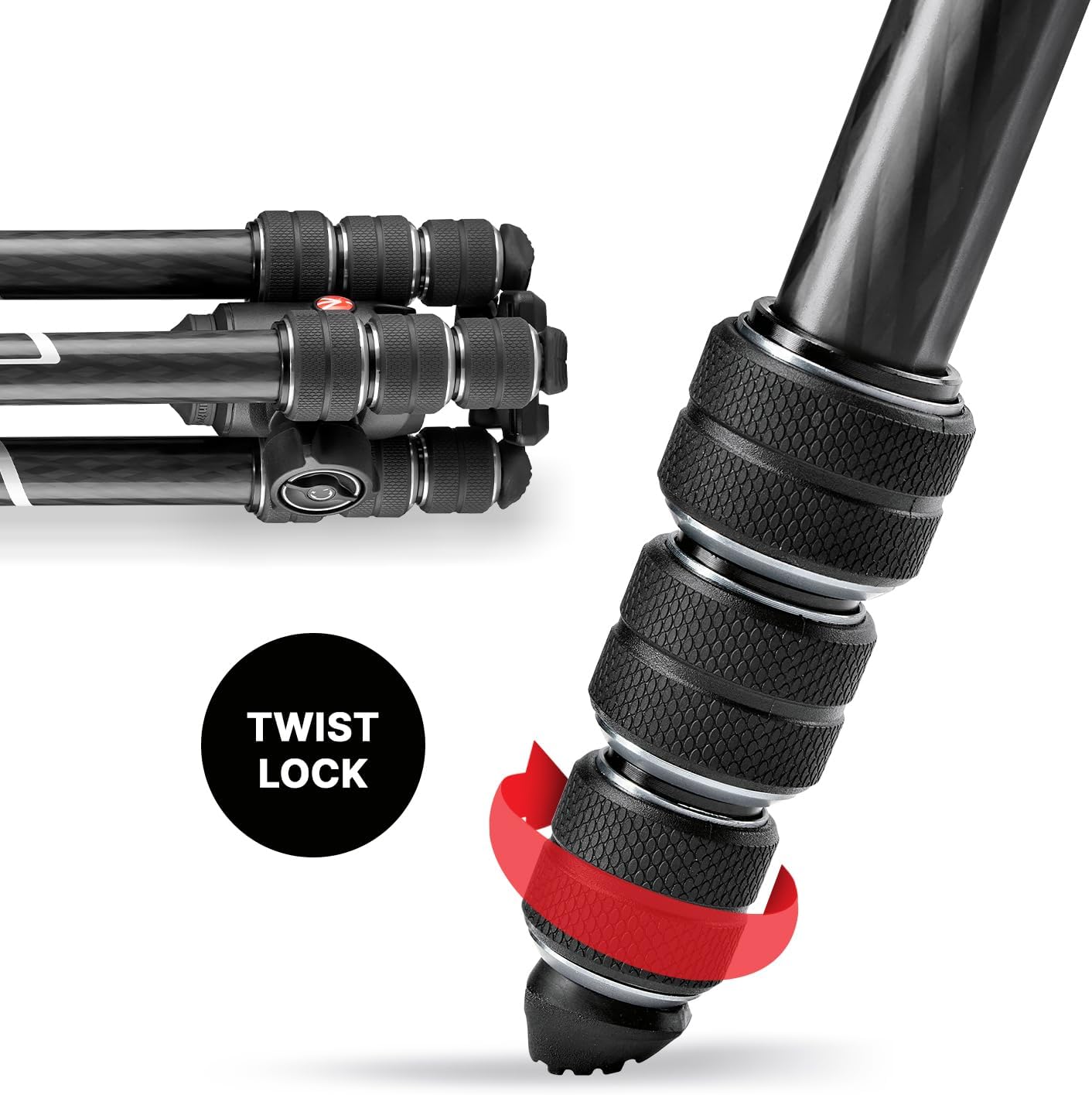 Thumbnail 4 de Manfrotto Befree GT XPRO Carbon Camera Tripod with 496 Centre Ball Head (MKBFRC4GTXP-BH)