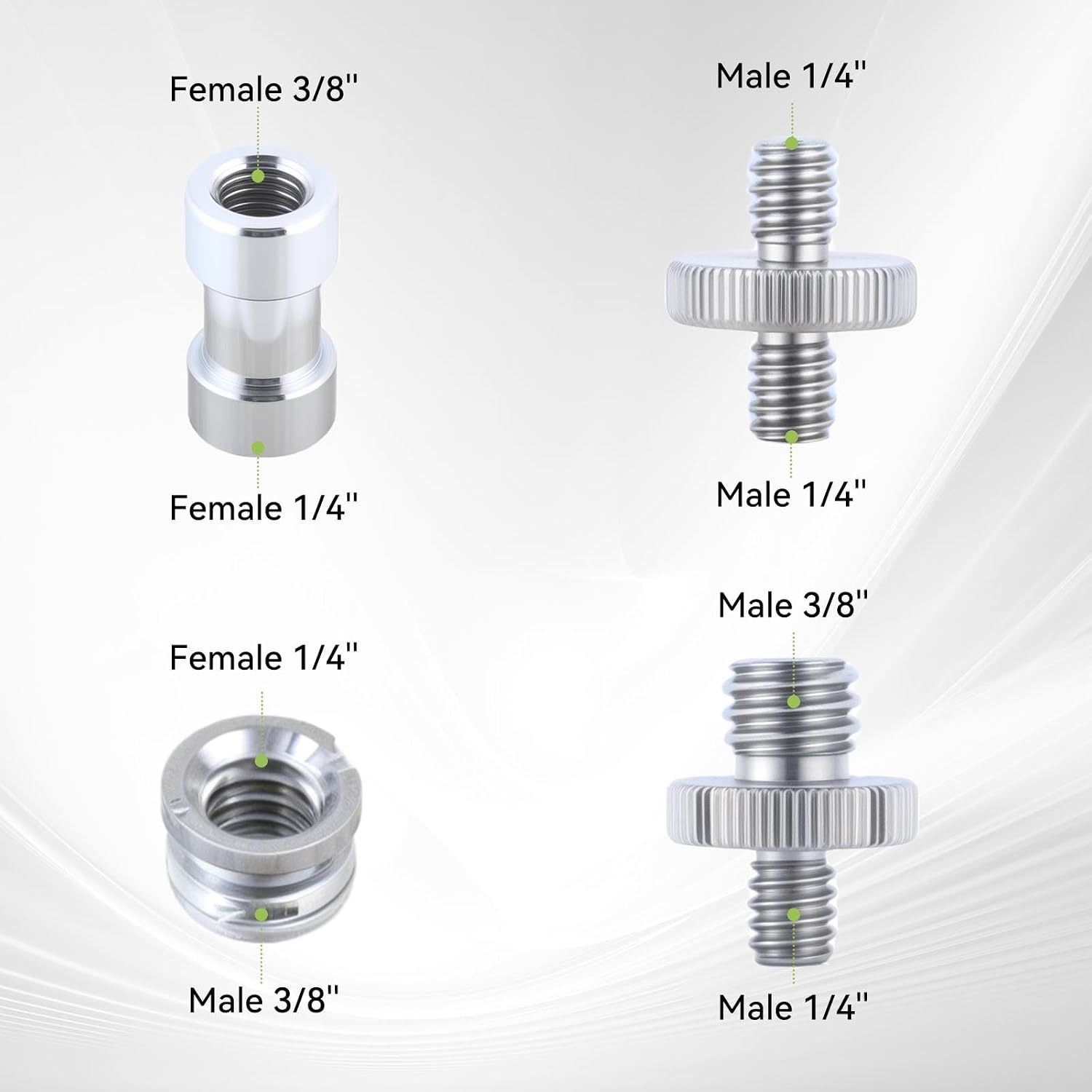 Detalle 2 de OTraki Kamera Schrauben Adapter 1/4 auf 3/8 Zoll