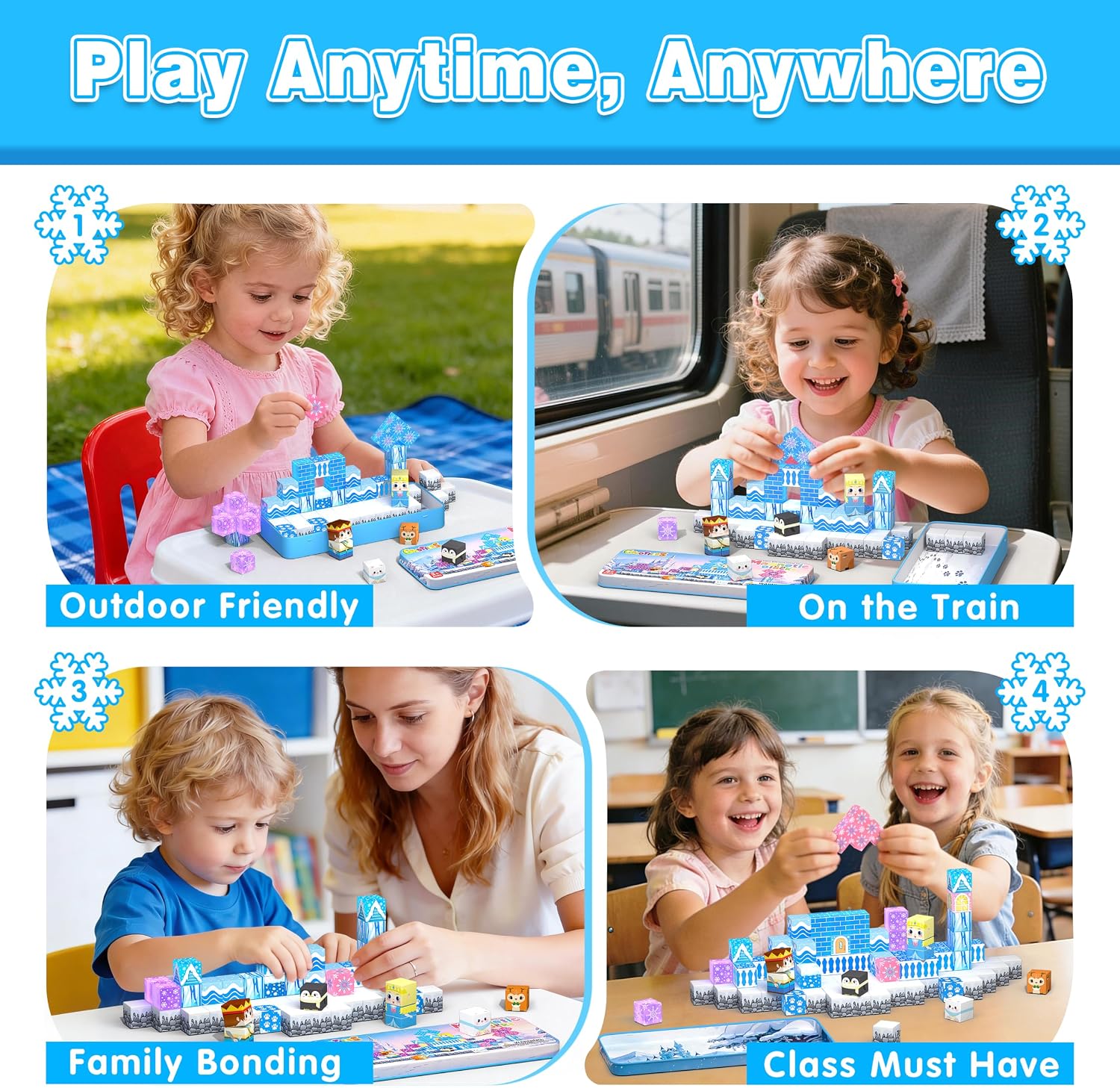 Detalle 2 de Goodtiles Magnetic Building Blocks, 40-Piece Set