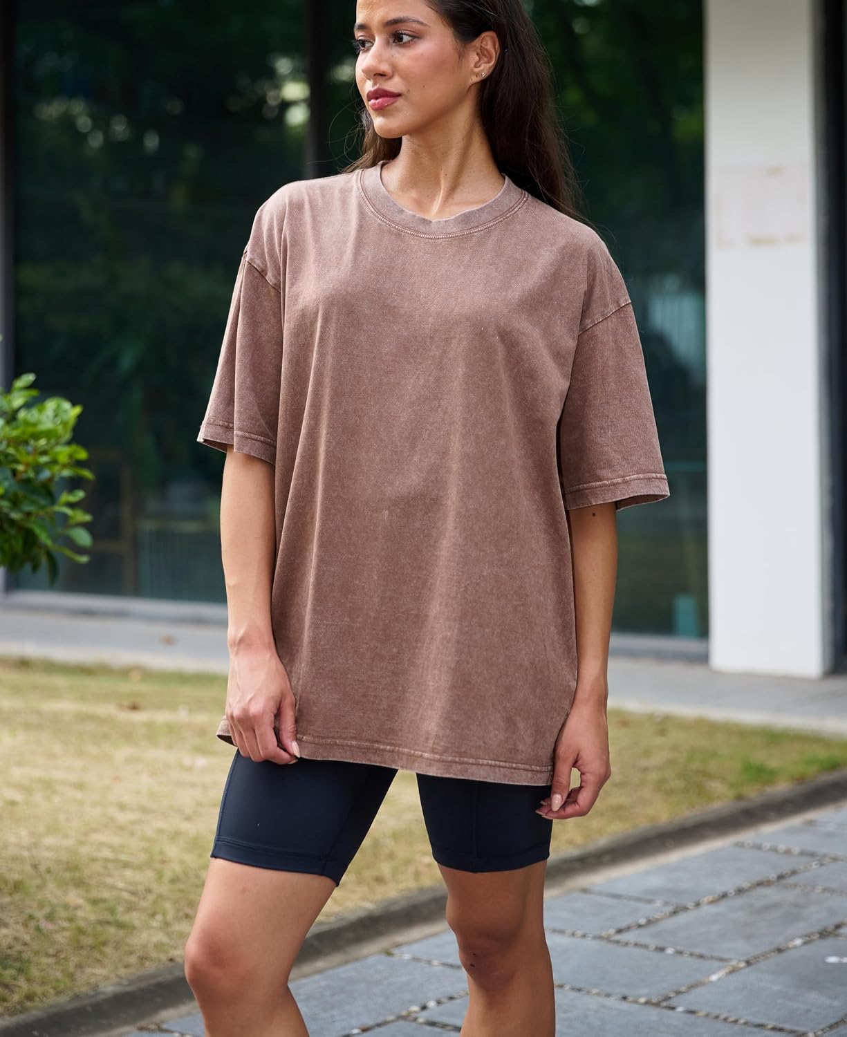 Detalle de duwqcui 3-Pack Oversized Heavy Cotton T-Shirts, Vintage Short Sleeve