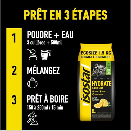 Thumbnail 5 de ISOSTAR Hydrate & Perform Citron – Poudre Boisson Isotonique Sport (1,5 kg)