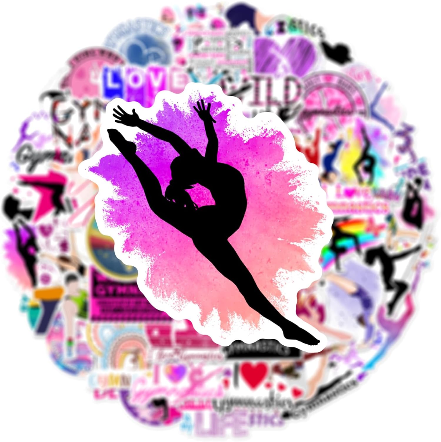 Detalle 2 de Gymnastics Stickers, 50-Piece Pack