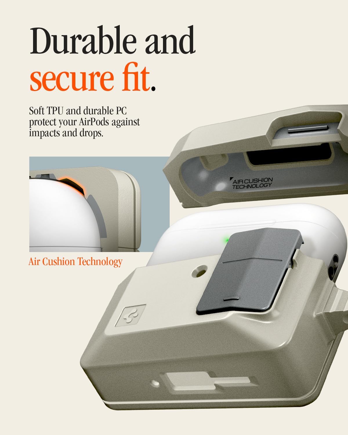 Thumbnail 6 de Spigen Classic LS Coque pour AirPods Pro 3e génération (2025) – Stone