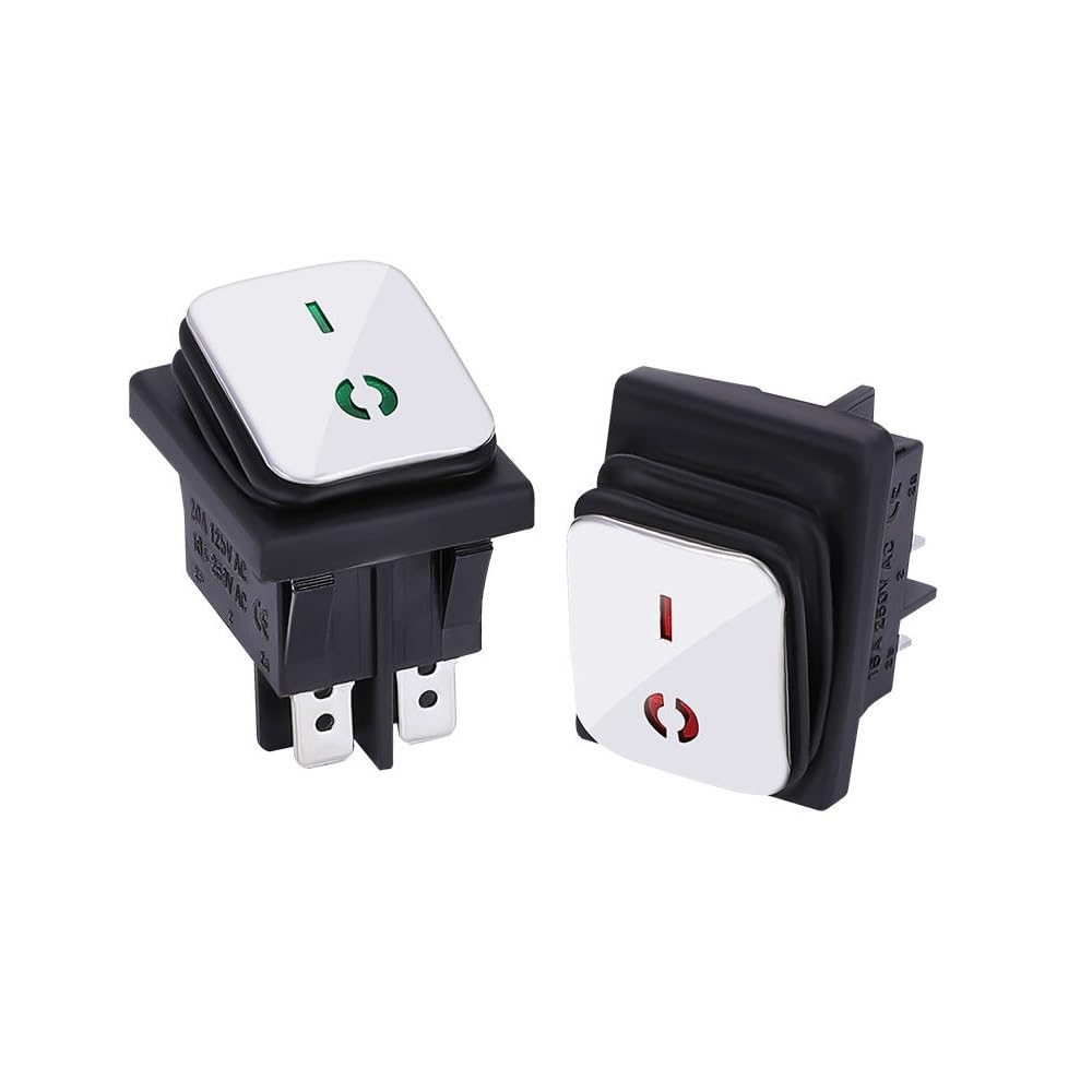 Thumbnail 5 de Switian 6Pcs DPDT Rocker Switch, 3-Position ON/OFF/ON Toggle (6 terminals) – 16A 250VAC / 20A 125VAC Panel Mount