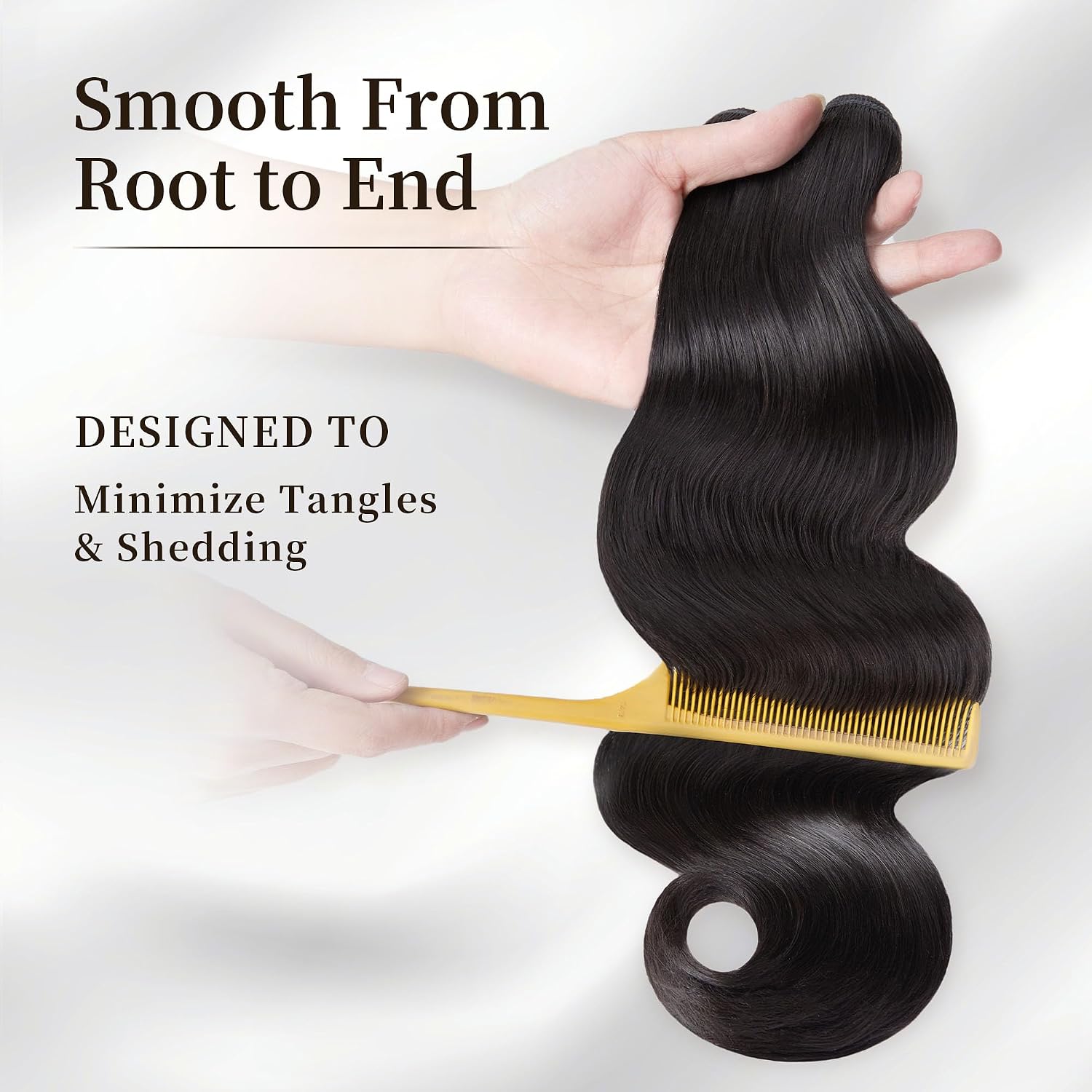 Thumbnail 3 de Luckstar Body Wave Real Human Hair Bundles (3 Bundles, 18/20/22 In), Ultra Thin Weft, Cuticle Aligned