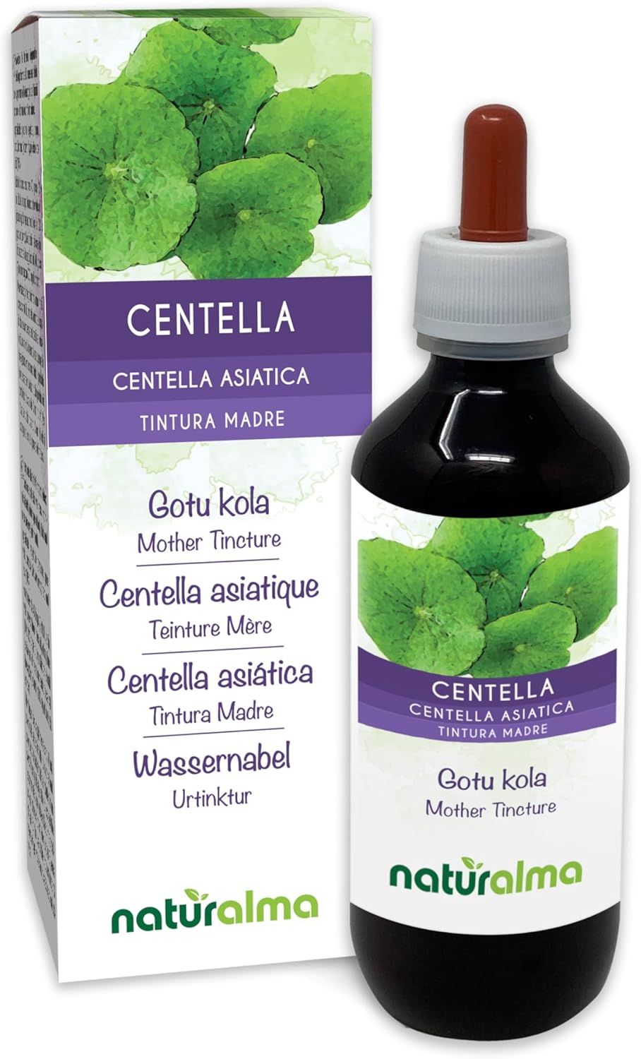 Detalle de Centella asiatica in Tintura Madre analcoolica – Naturalma, estratto liquido 200 ml