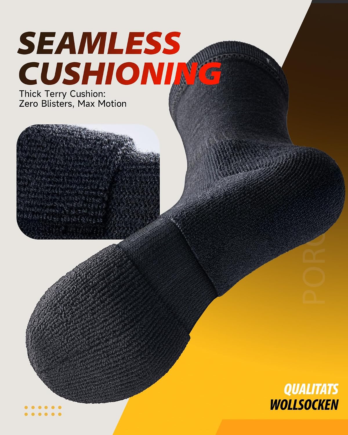 Detalle 2 de RUIXUE Merino Wool Hiking Socks 3-Pack