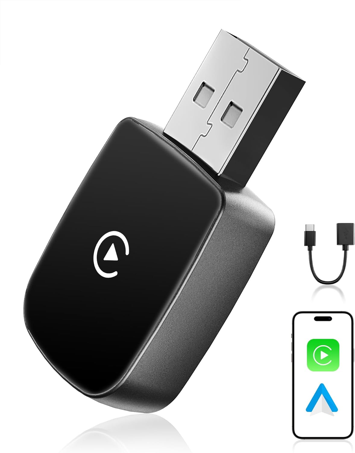 Detalle de WityEye CarPlay & Android Auto Wireless Adapter 2-in-1 (V5.3) – stabile Verbindung, Dualband-WiFi 6