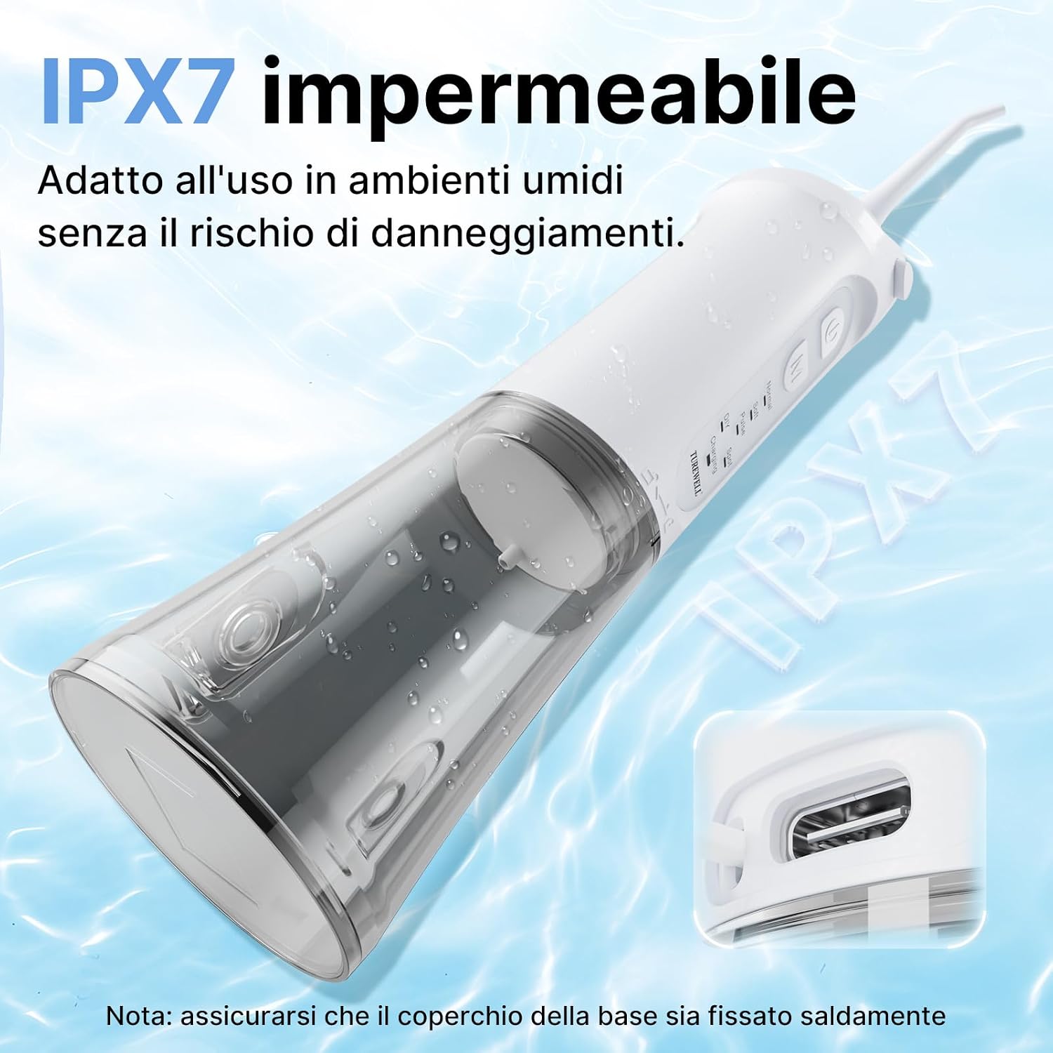 Thumbnail 5 de TUREWELL Idropulsore dentale portatile 310 ml con 5 modalità