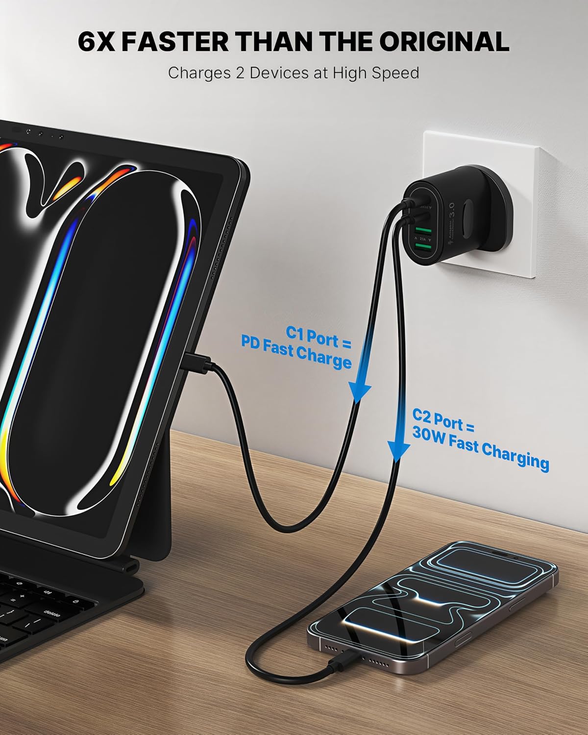 Detalle de 2 Pack 60W GaN USB-C charger