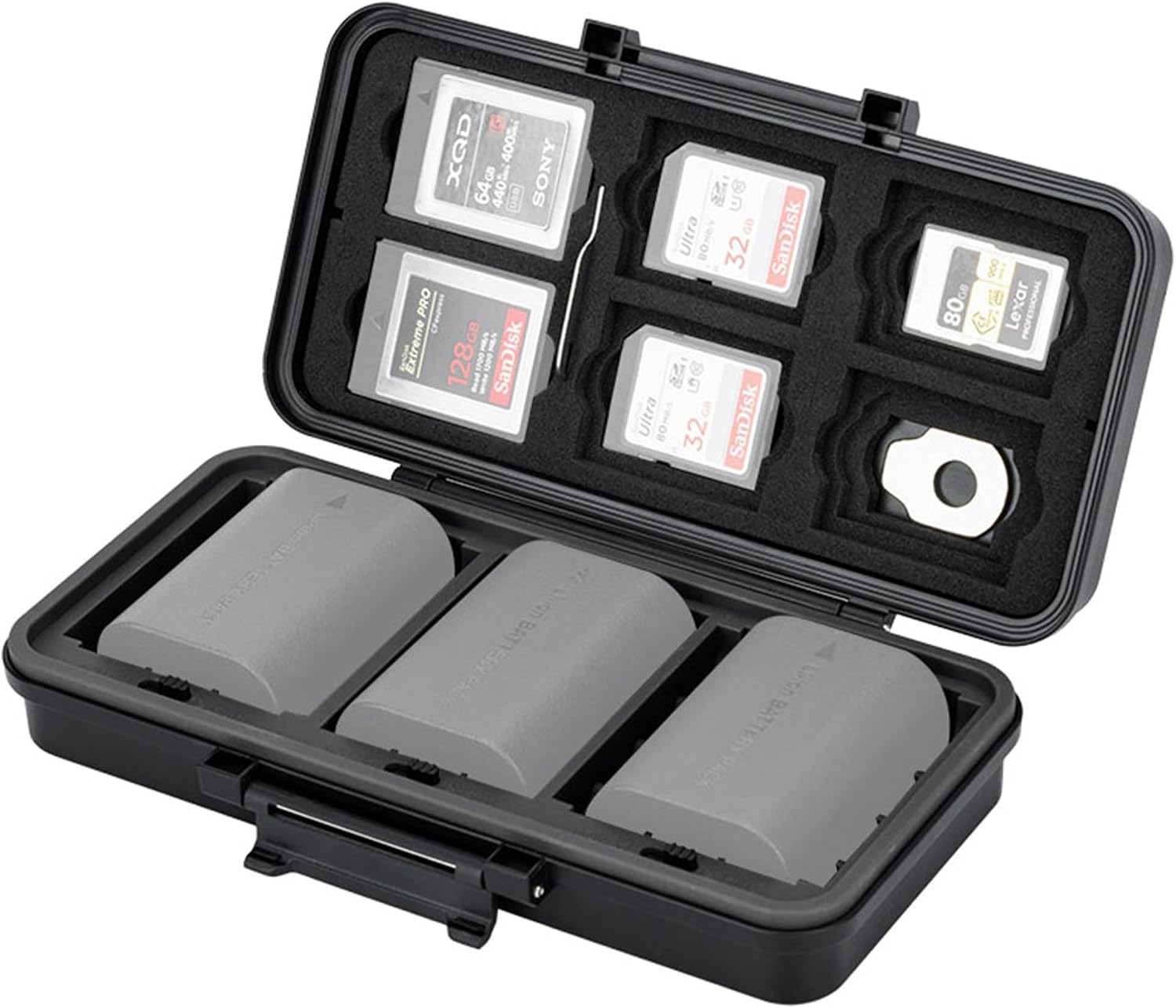 Detalle de JJC 3IN1 Memory Card Case 3 battery slots