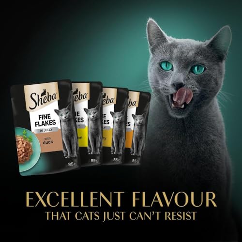 Thumbnail 8 de Sheba Fine Flakes in Jelly – Poultry Collection for Adult Cats (72 x 85g)