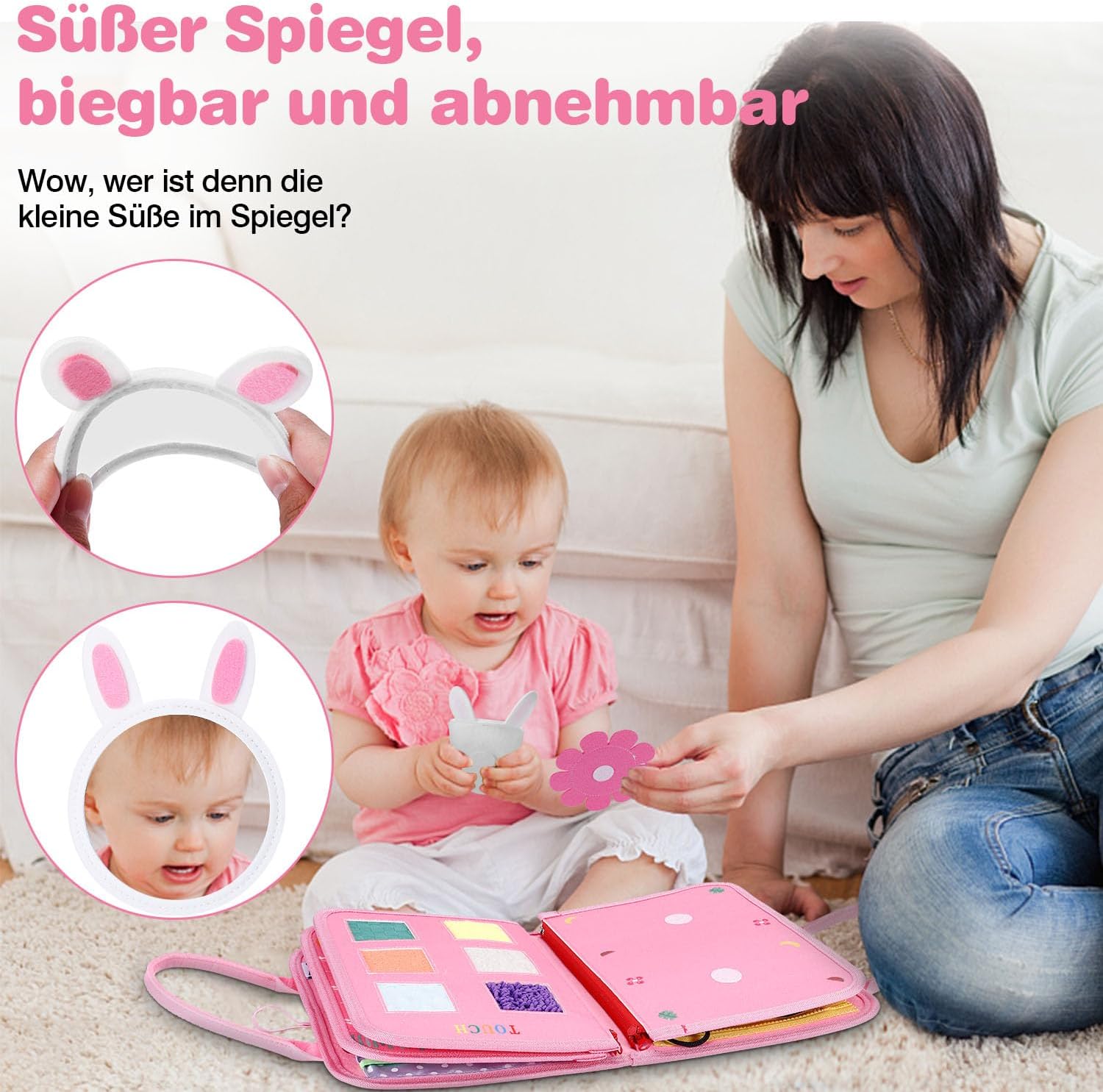 Thumbnail 4 de JHkim Busy Board Rosa Montessori Lernspielzeug