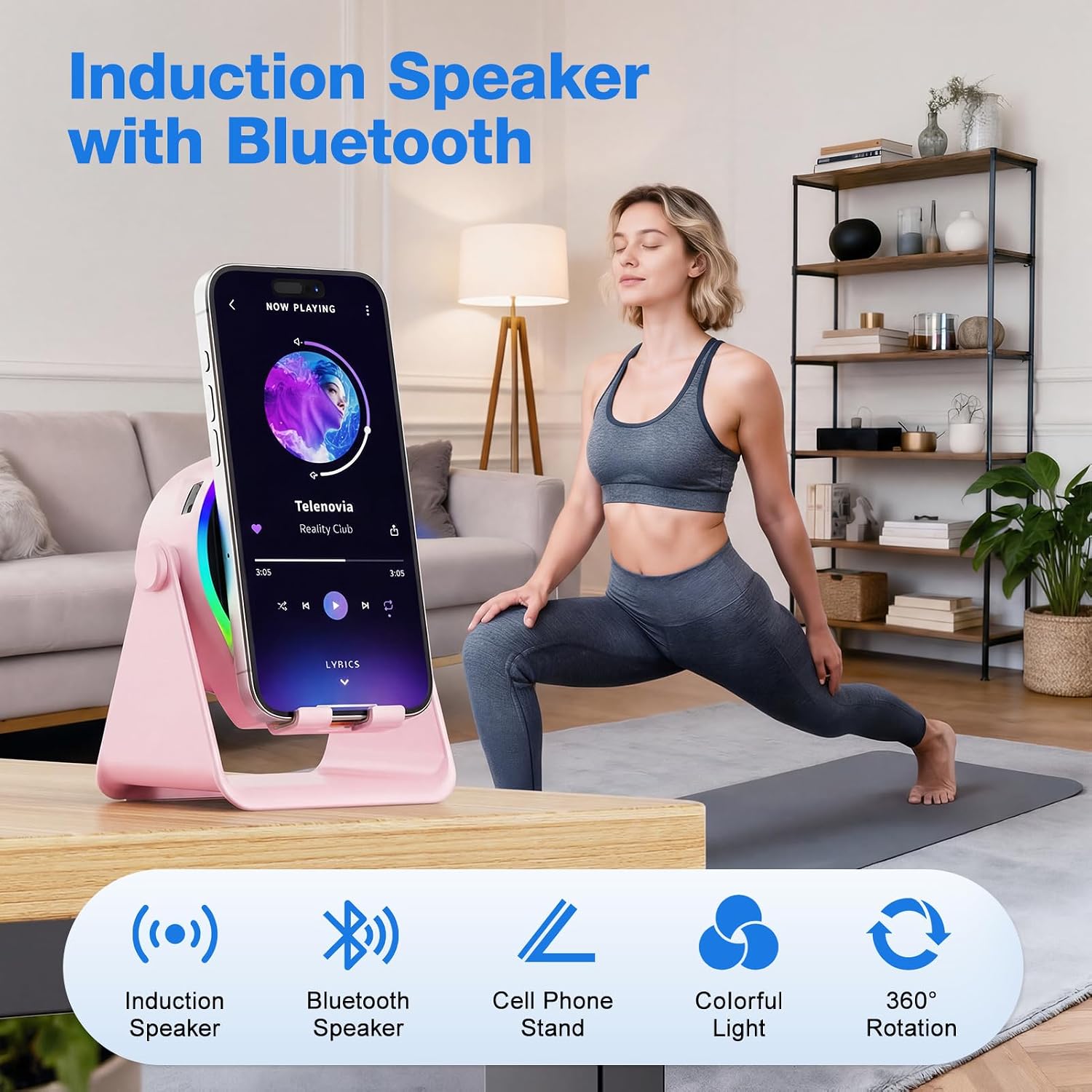 Detalle 2 de TARKARI Wireless Induction Speaker with Bluetooth 5.3
