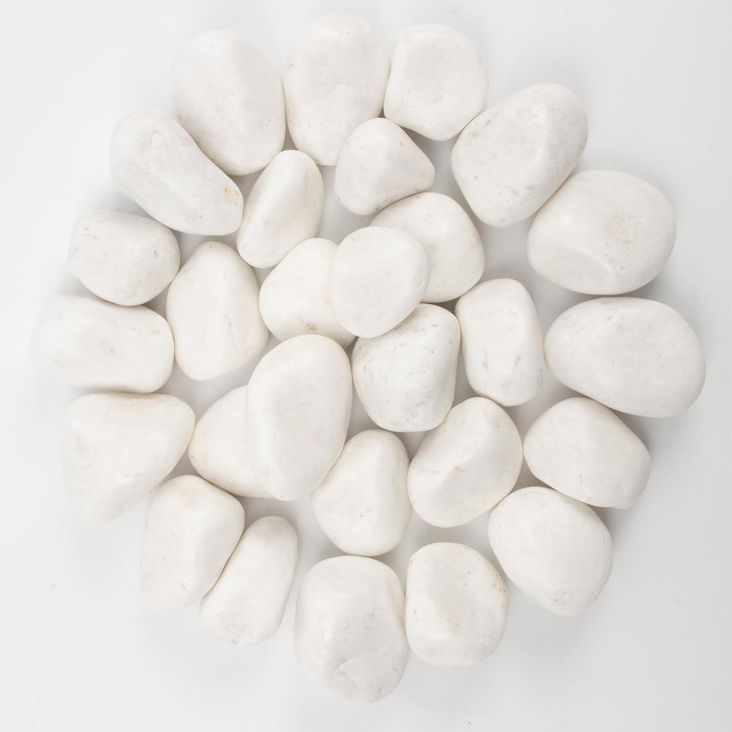 Detalle de LOOIOOJ GM-JP-46 White River Rocks, 10 lb, Polished 2–3 Inch Pebbles
