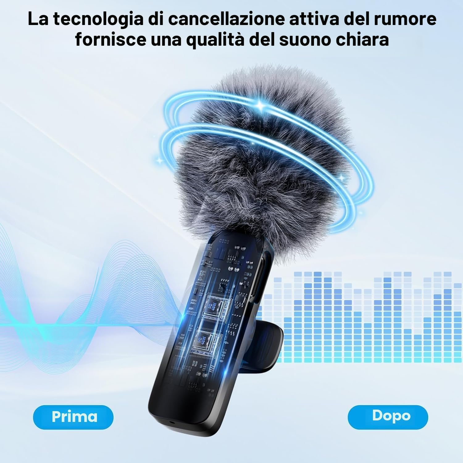Thumbnail 2 de voijump Mini Mic Pro (Paio) – Microfono wireless lavalier per iPhone, Android e USB-C, 2 pezzi