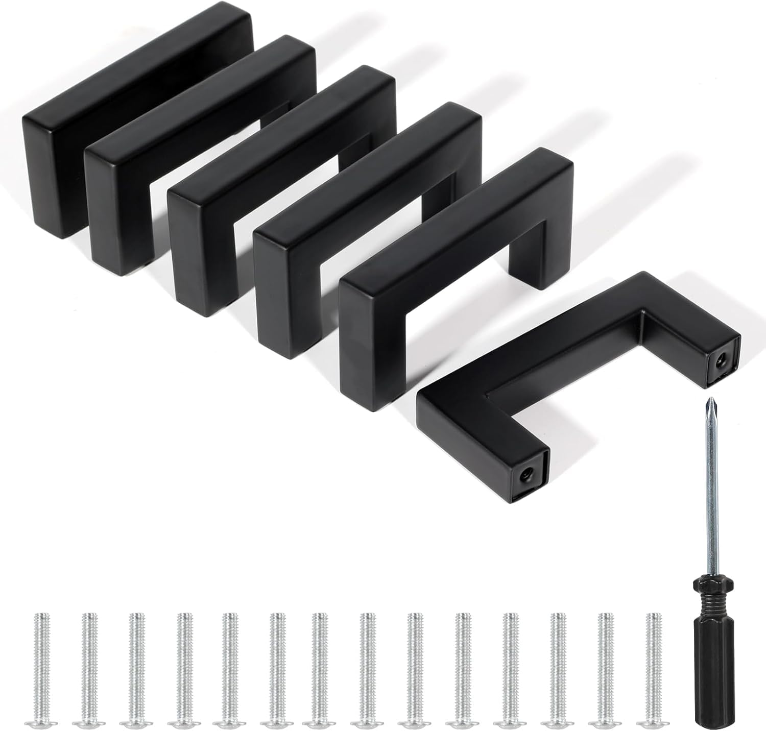 Thumbnail 6 de Baoweihua Türgriffe Küche Schwarz – 12 Stück, Lochabstand 160 mm, Gesamtlänge 170 mm