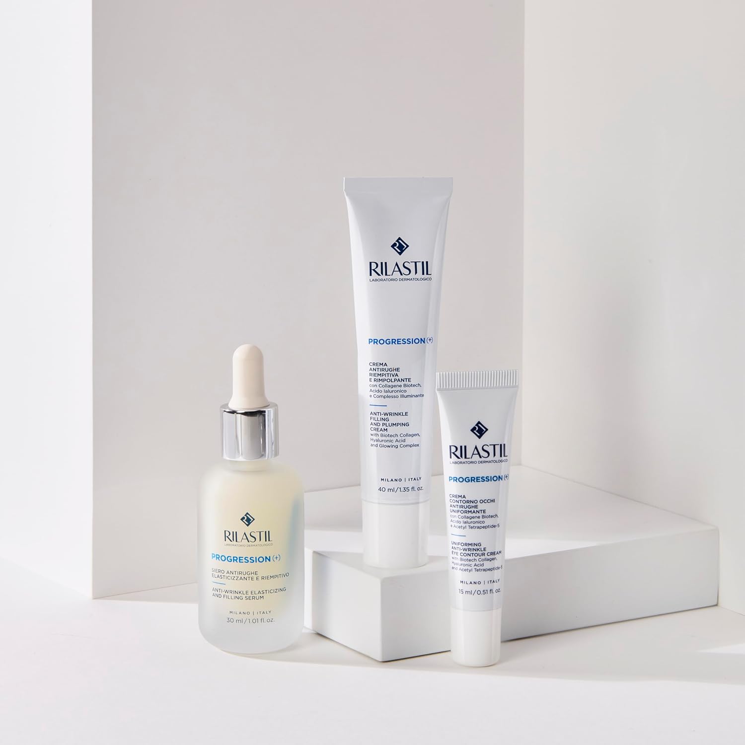 Detalle de Rilastil Progression (+) - Crema Contorno Occhi Anti-Rughe Uniformante 15ml