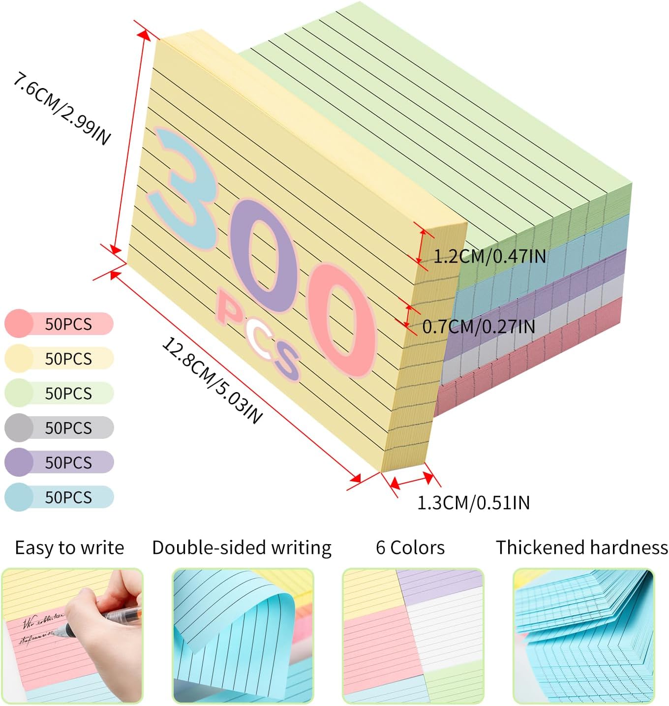 Thumbnail 2 de 300Pcs Flash Cards 3x5