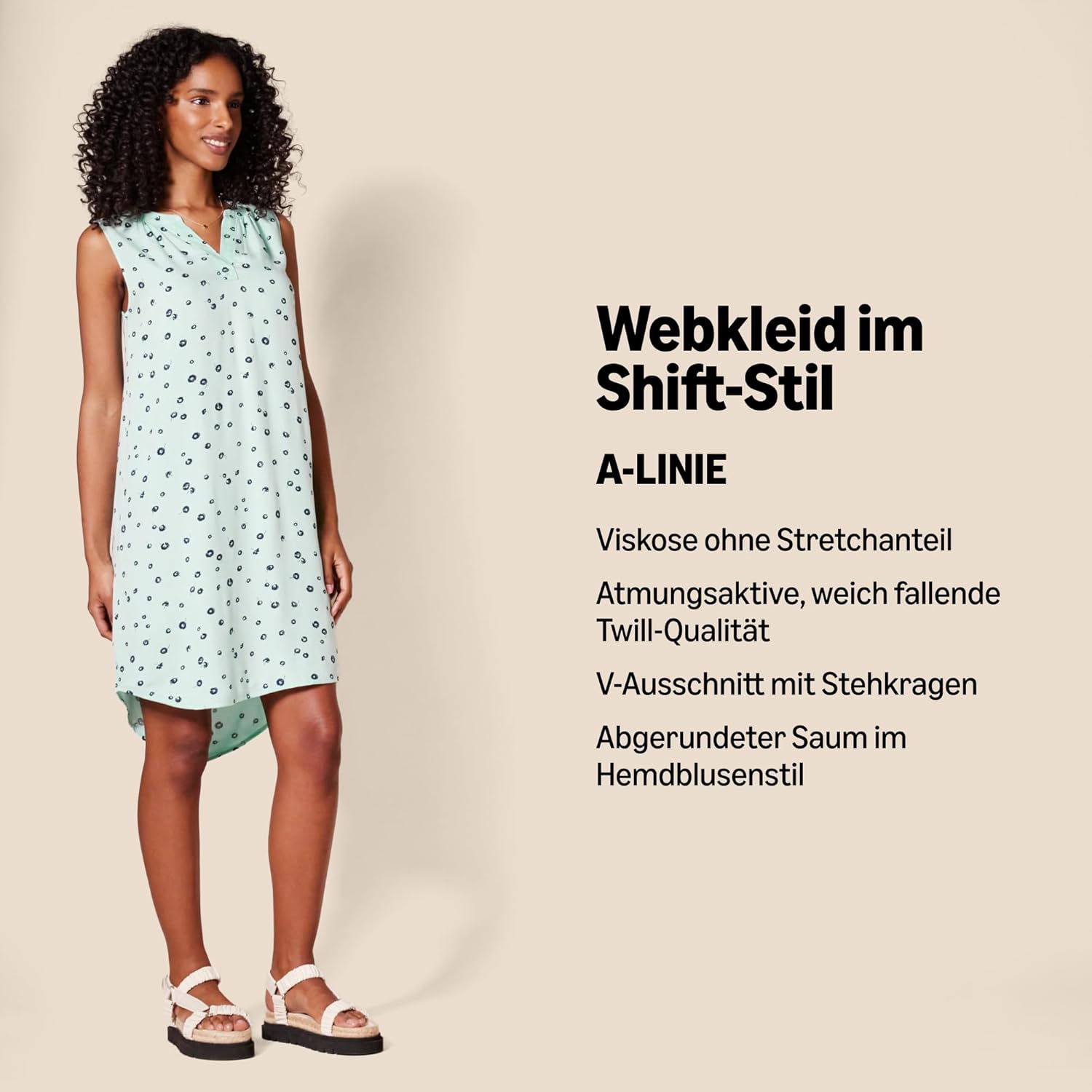 Thumbnail 1 de Amazon Essentials Damen ärmelloses Etuikleid aus gewebter Viskose – popover mit V-Ausschnitt