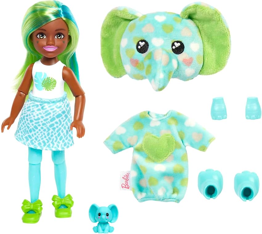 Detalle de Mattel HKR13 Barbie Chelsea Cutie Reveals muñeca y mascota