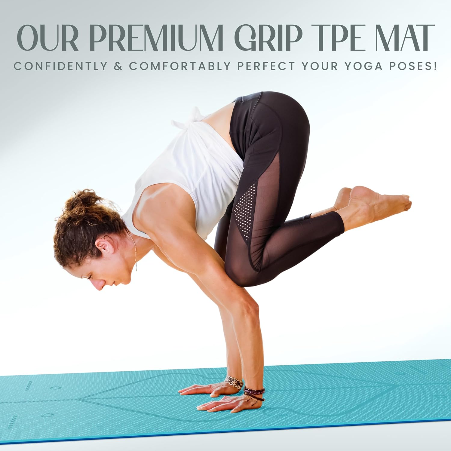 Detalle 2 de Yogii Yoga Mat 6mm – Non-Slip TPE with Laser Alignment Guides