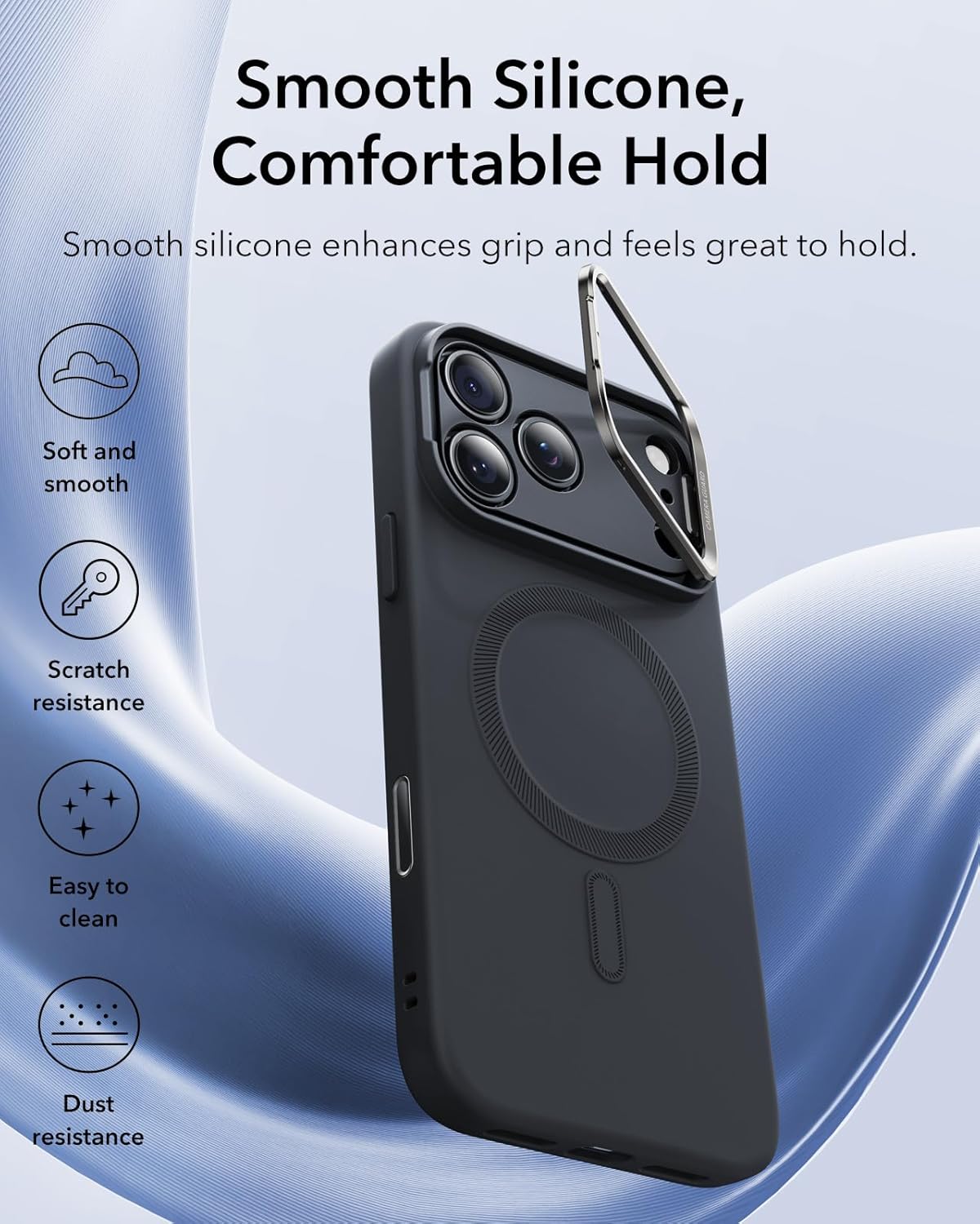 Detalle de ESR Silicone Case for iPhone 17 Pro Max MagSafe