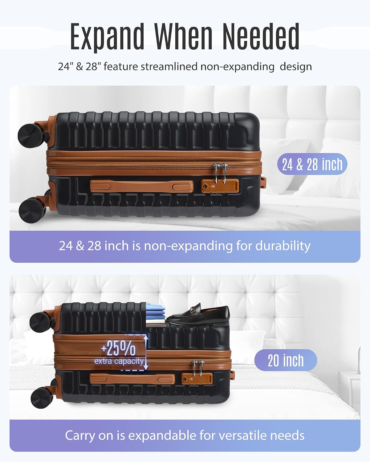 Thumbnail 5 de LIGHT FLIGHT 3-Piece Luggage Set 20/24/28 in.