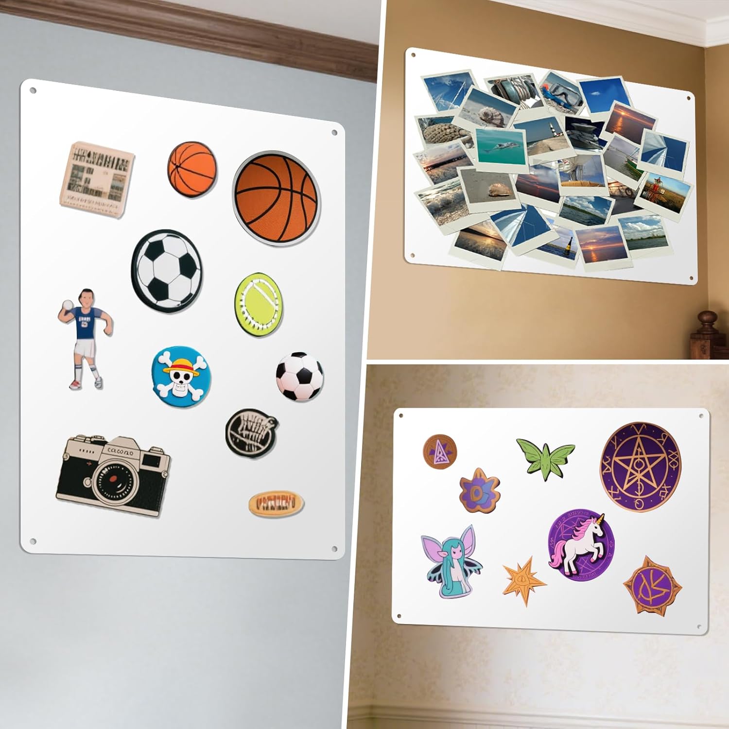 Thumbnail 6 de ALANGDUO Magnettafel 2er-Set aus Edelstahl, 42 x 30 cm – magnetische Tafel für Küche, Büro & Haushalt