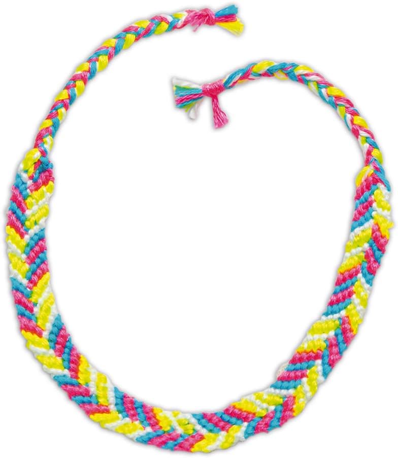 Detalle de Janod Coffret 7 Bracelets Brésiliens Fluo à Créer (Les Ateliers Bijoux) – Kit loisirs créatifs enfant dès 8 ans, J07929