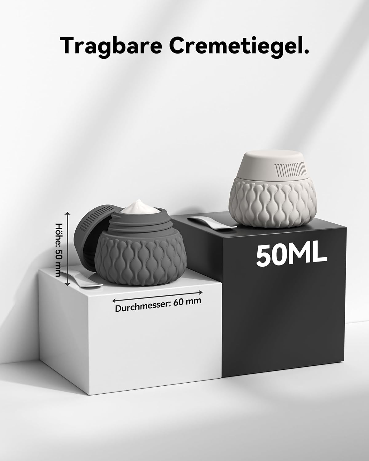 Detalle 2 de Lericttor 4-tlg. Silikon Reiseflaschen-Set 100 ml mit Etiketten – Tropfsicher, wiederbefüllbar