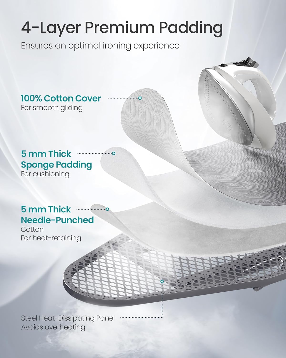 Detalle 1 de SONGMICS Ironing Board 43 x 13 Inches