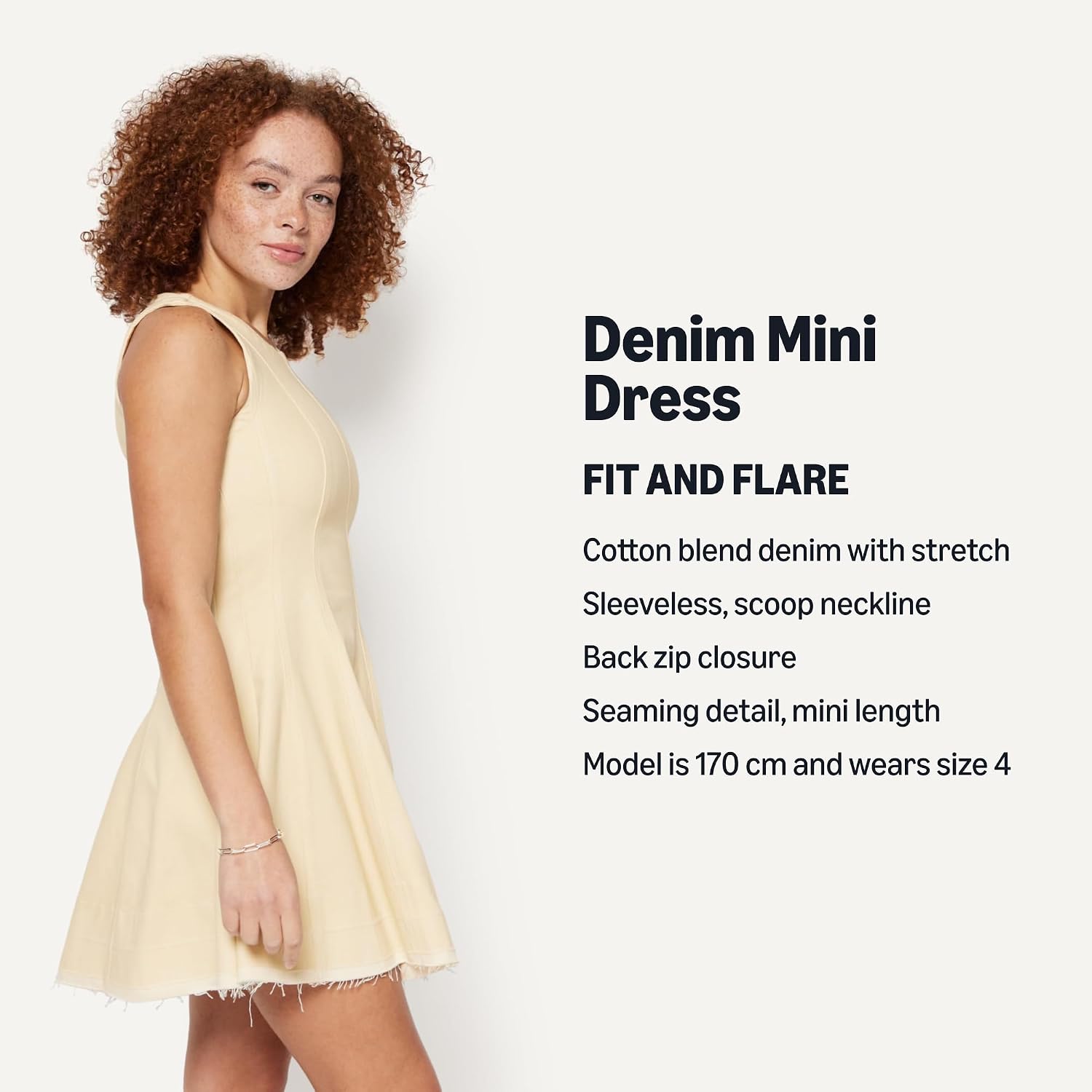 Detalle de Amazon Essentials Women's Fit & Flare Denim Mini Dress