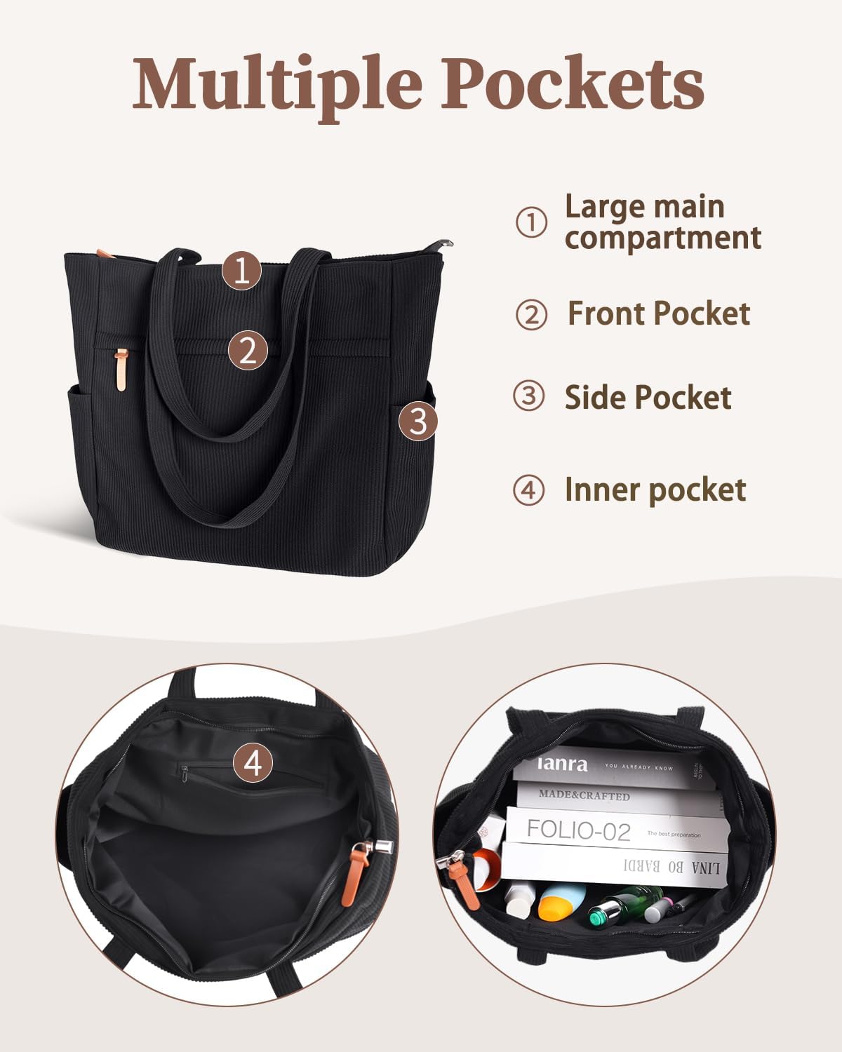 Thumbnail 4 de szyanlai Corduroy Tote Bag