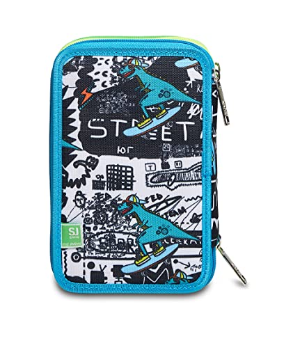 Detalle de SJ GANG STYLE JAM GANG Ast.3 Zip SJ Gang Flip-3d Da SJ Boy AST.3 Zip – Unisex Bambini e Ragazzi, Multicolore (Jet Black)
