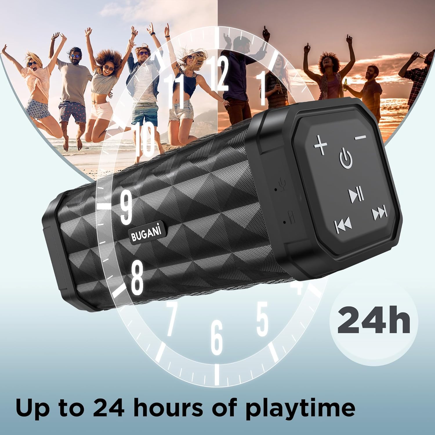 Thumbnail 6 de BUGANI Bluetooth Speaker: Portable Wireless Speaker with 24-Hour Run Time and IPX5 Durability