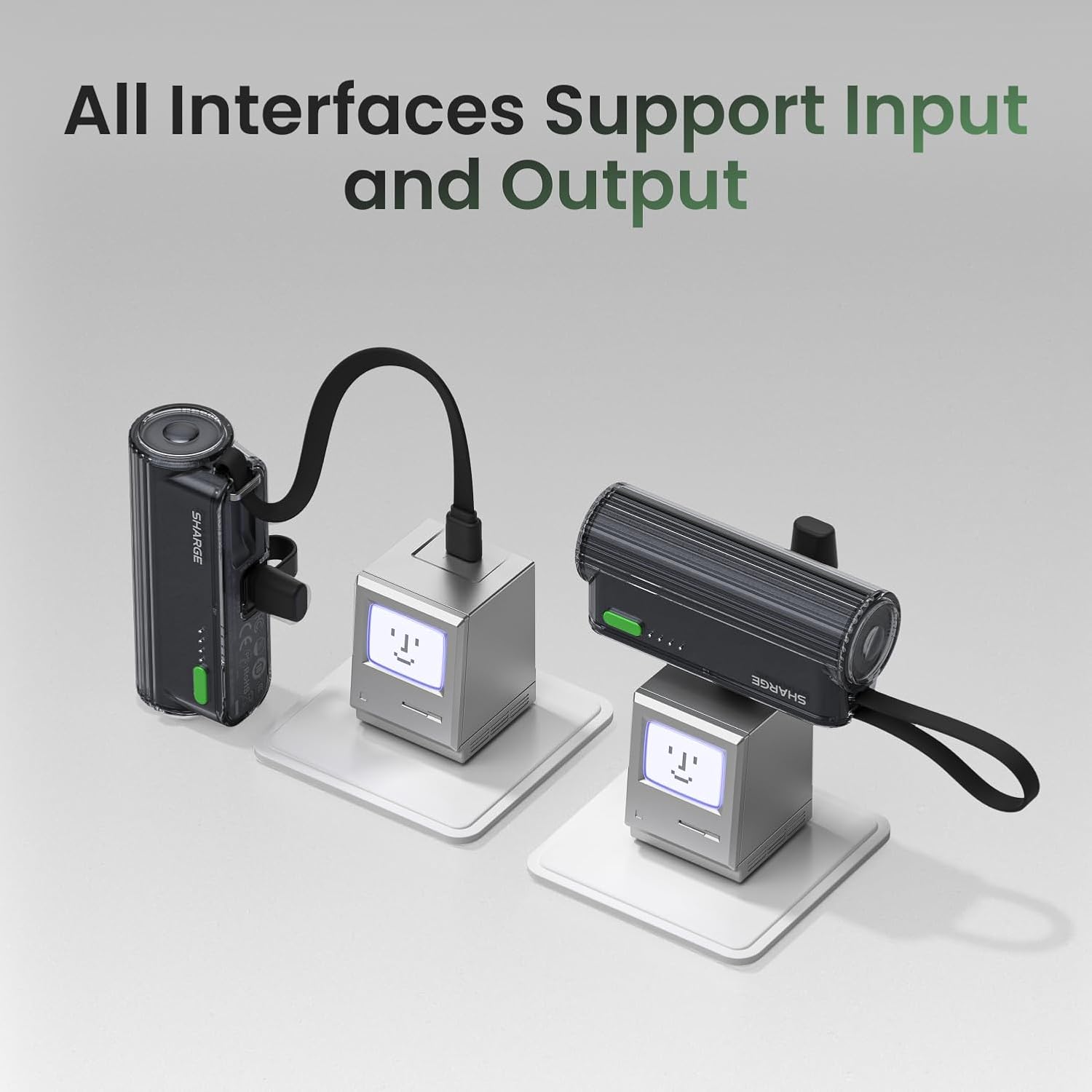 Thumbnail 3 de SHARGE Flow Mini 2 5000mAh Power Bank (22.5W) with Dual Plugs and Built-in Cable