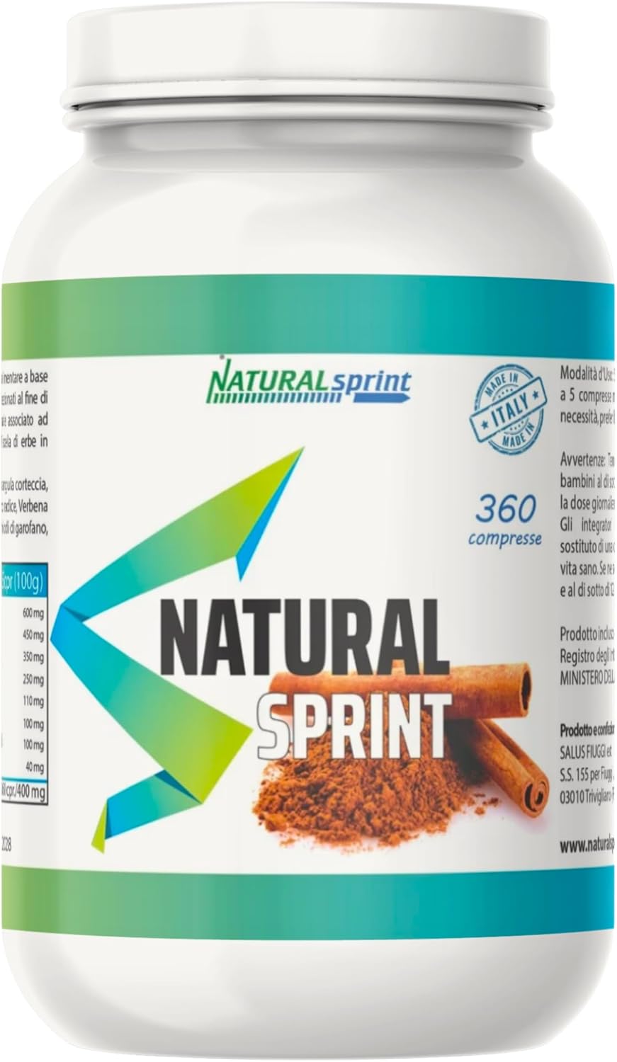 Natural Sprint – Laxatif puissant pour adultes, 100 % naturel, 360 comprimés
