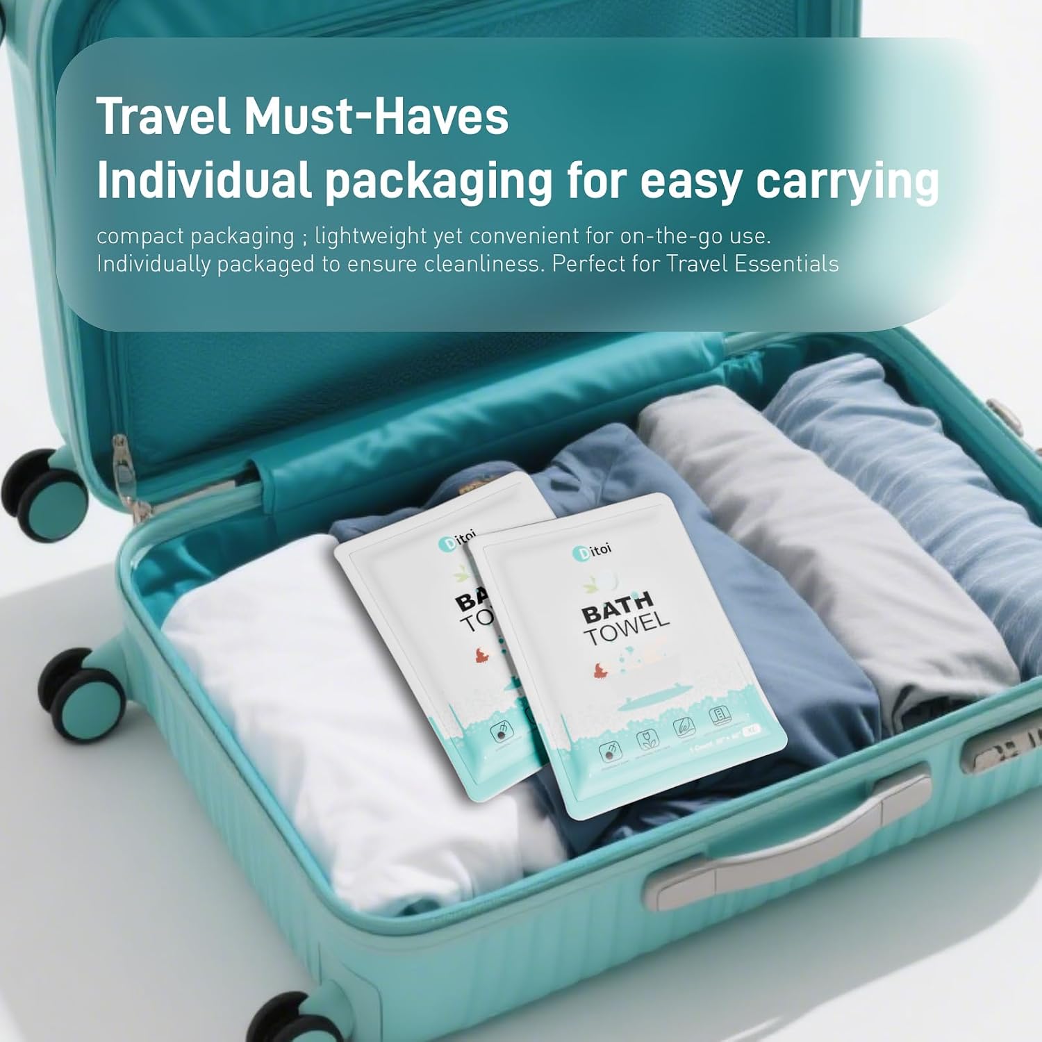 Thumbnail 6 de Ditoi Disposable Bath Towels, 30" x 60", 10-Count Travel Pack