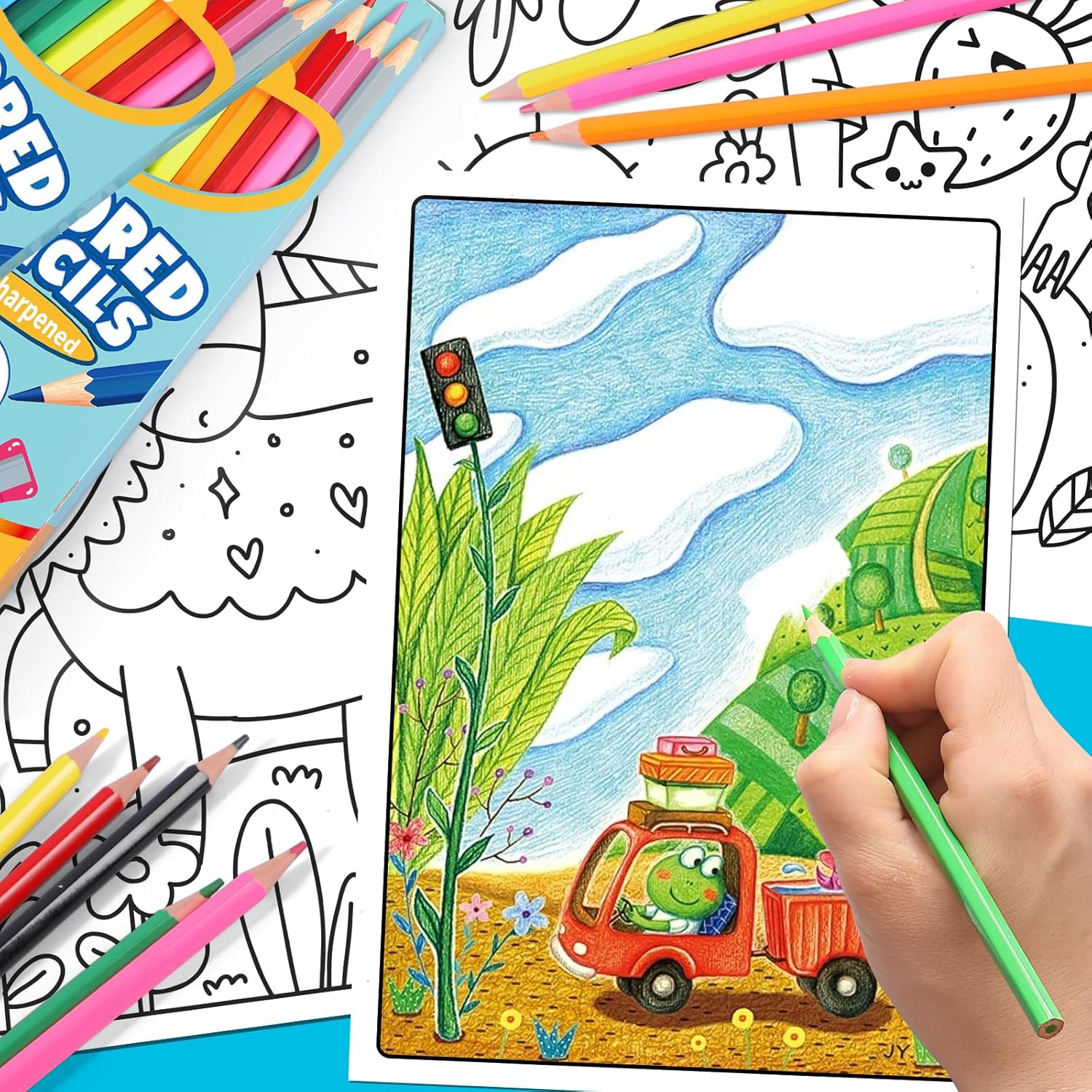 Thumbnail 1 de Toidgy 144-Count Colored Pencils for Kids (12 Packs of 12 Colors) — Pre-Sharpened Bulk School Supplies