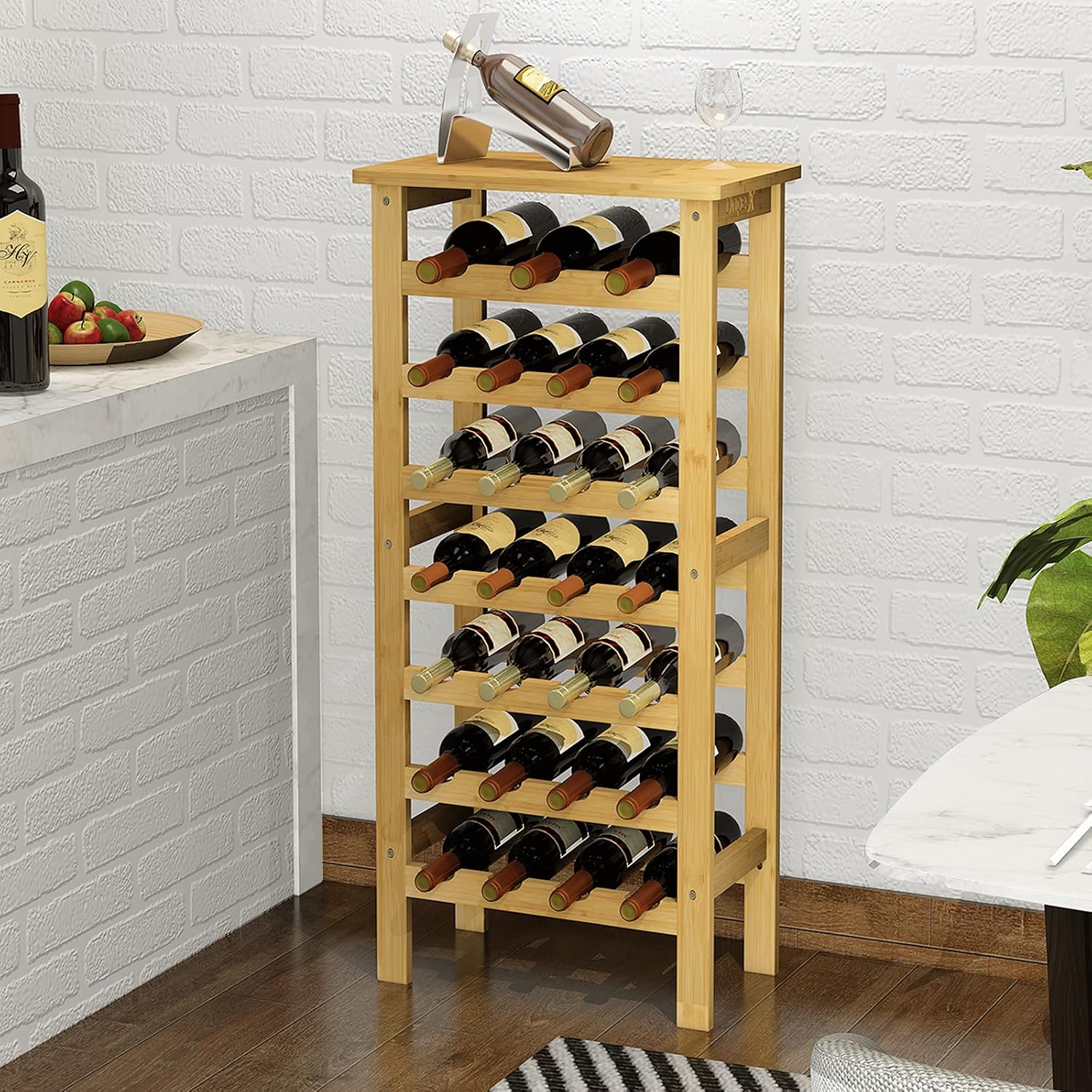 Thumbnail 6 de Dripex casier à vin bambou 47x29x102 cm