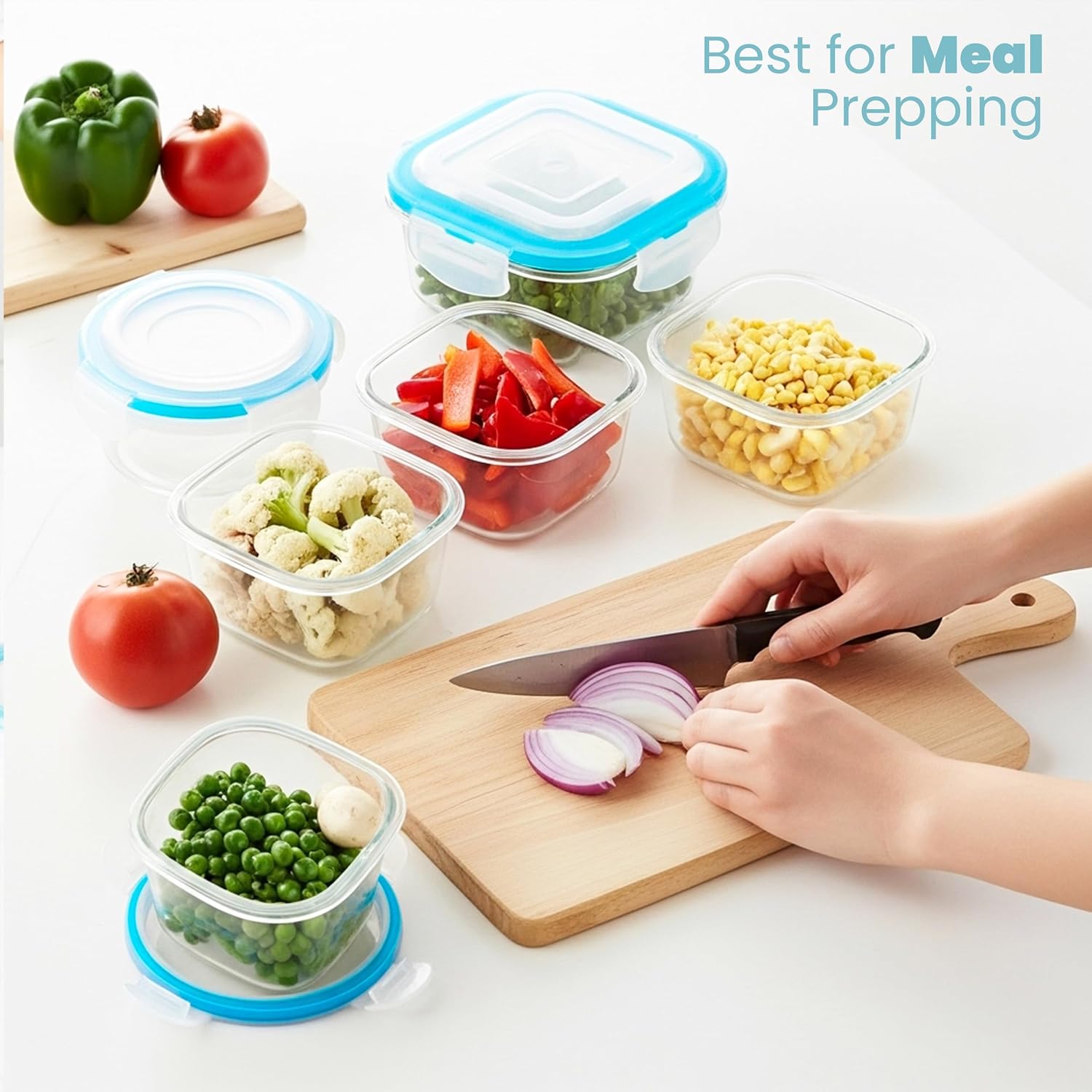 Thumbnail 6 de KICHLY 18-Piece Glass Food Storage Container Set, 9-Pack, Borosilicate