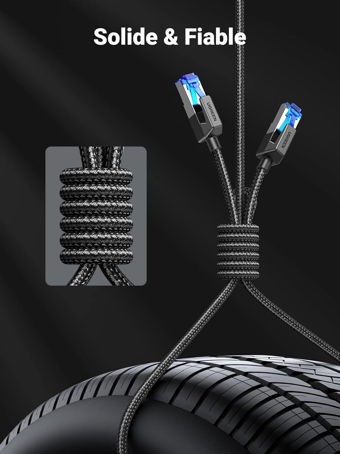 Thumbnail 4 de UGREEN Cat 8 câble Ethernet 10M 40Gbps 🖧