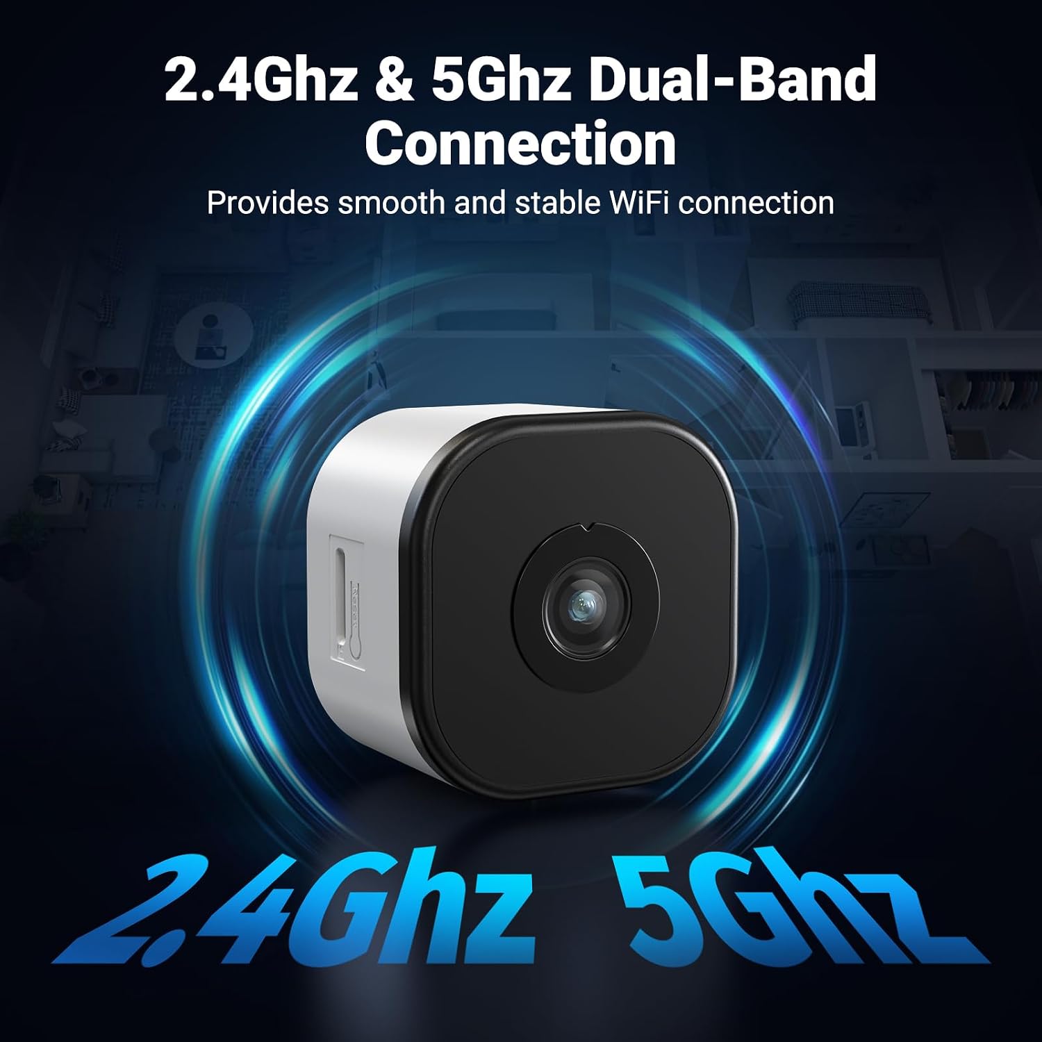 Detalle de Codnida 3MP Window Camera for Home Security – 2K Indoor Window Camera with Night Vision, Motion Detection and Two‑Way Audio