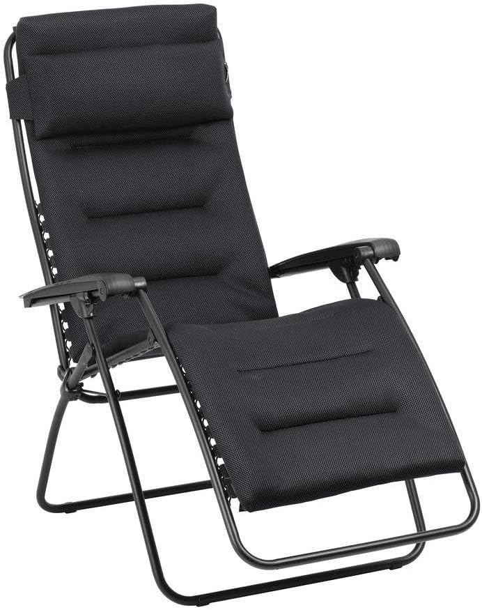 Lafuma MOBILIER – Fauteuil Matelassé Relax Zéro Gravité, Chaise Longue Pliante Jardin et Intérieur