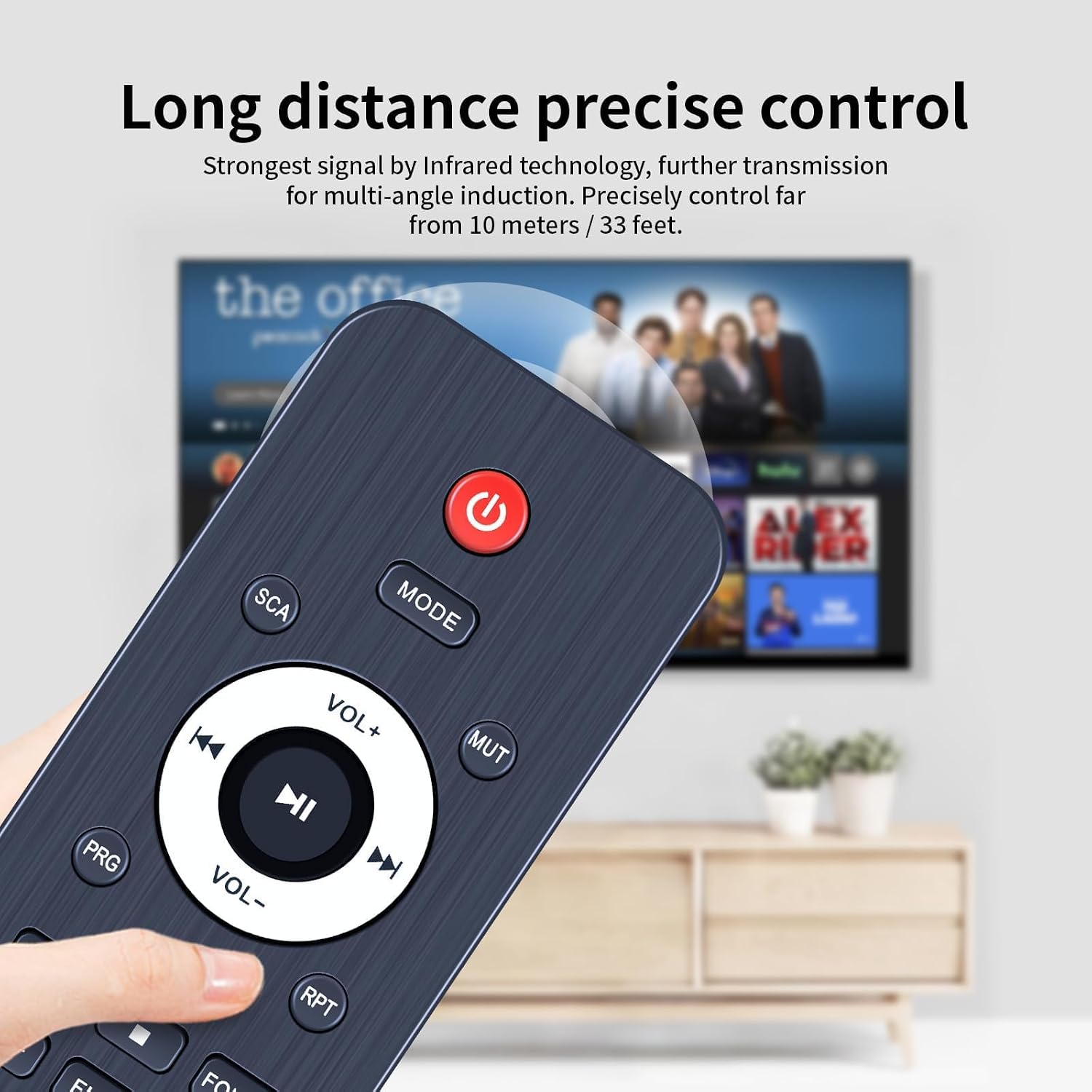 Detalle de TCNOUMT Replacement Remote Control for WIITHINK wiscent Portable Stereo CD Boombox (WTB-797 / WTB-791) and GTCDR-501 / RCD-230BT