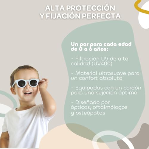 Detalle de BÉABA Gafas de sol bebé CAT 3, protección 100% UV 🕶